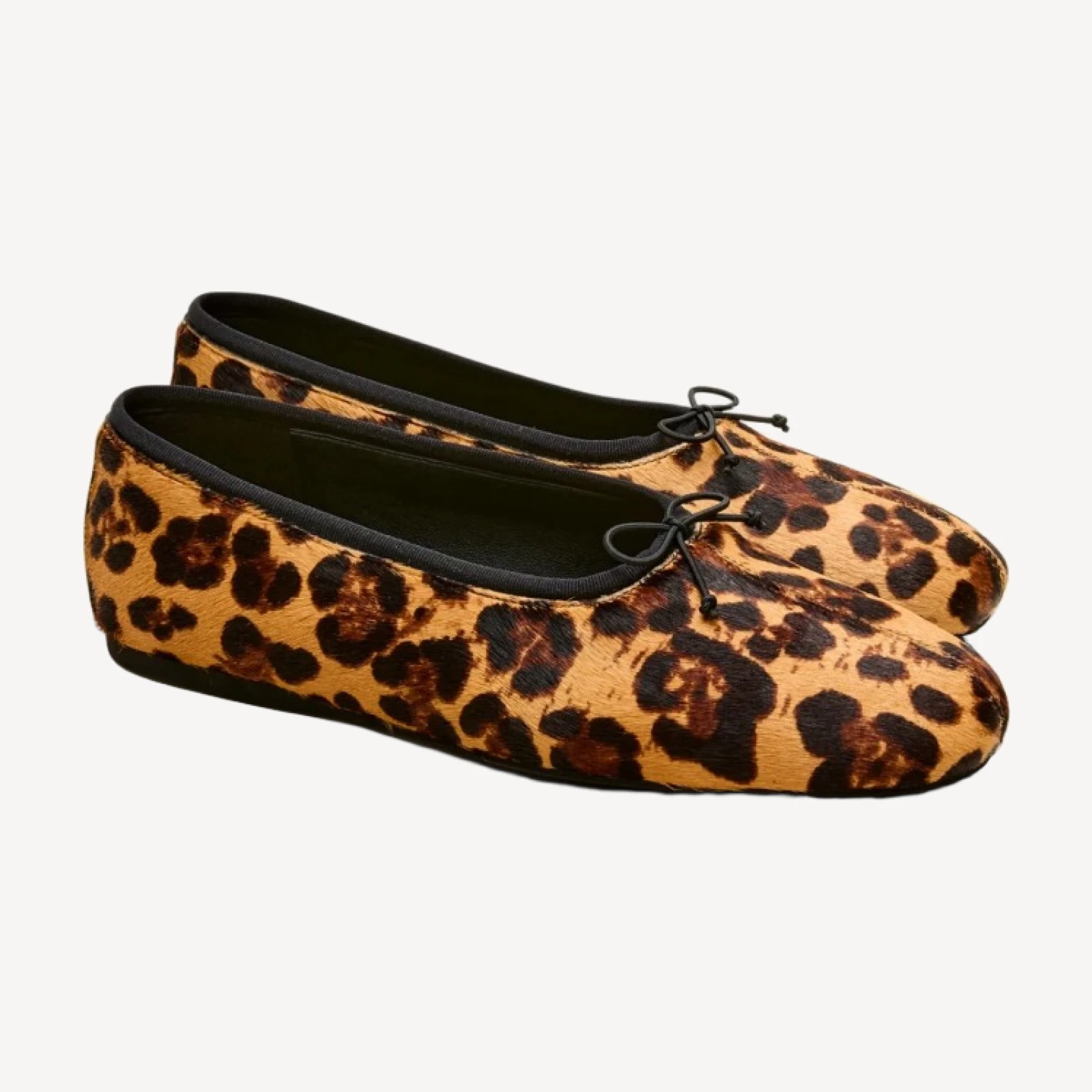 Verona ballet flats in leopard calf hair