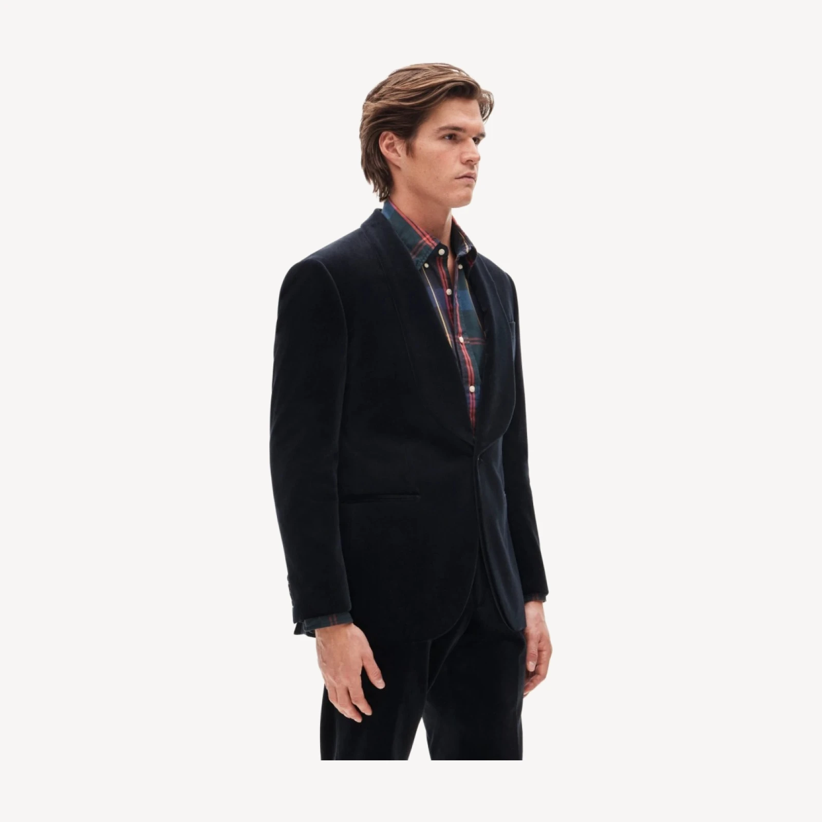 Crosby Classic-fit shawl-collar dinner jacket in velvet