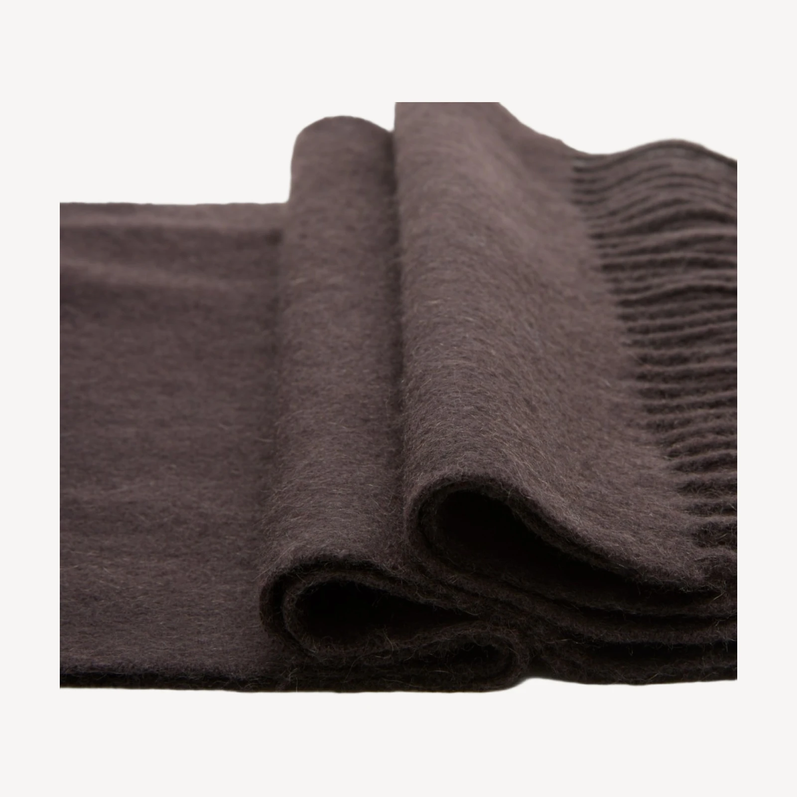 Cashmere scarf with fringe