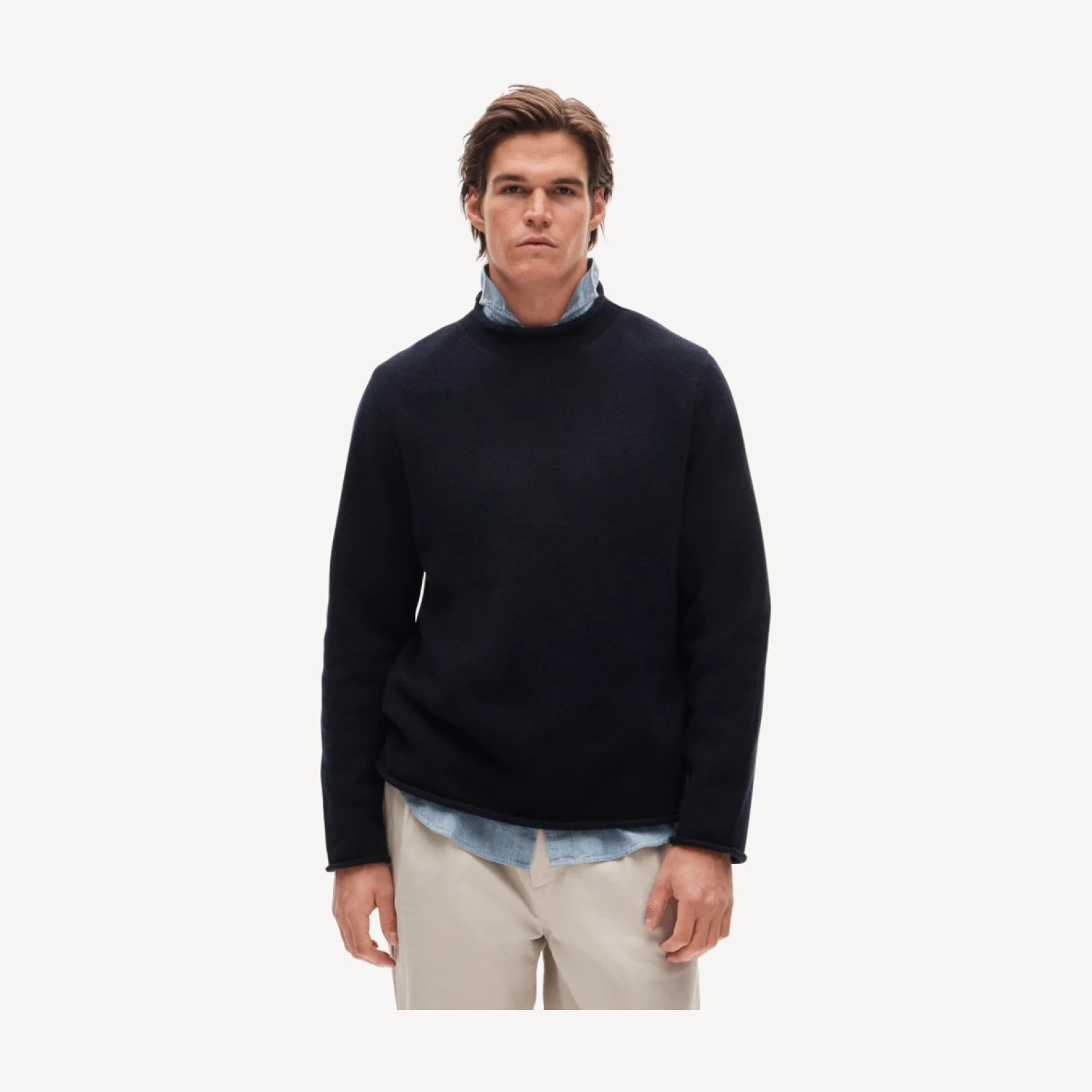 Rollneck™ sweater in heavyweight cashmere