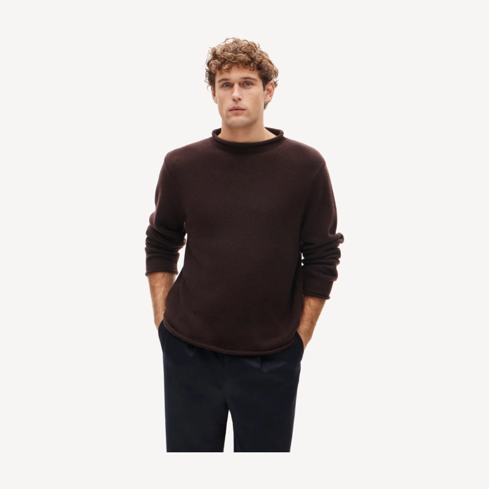 Rollneck™ sweater in heavyweight cashmere
