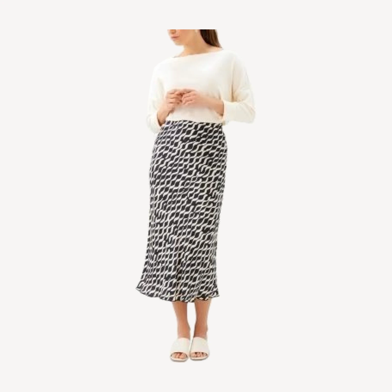 Karen Kane Satin Bias Cut Skirt