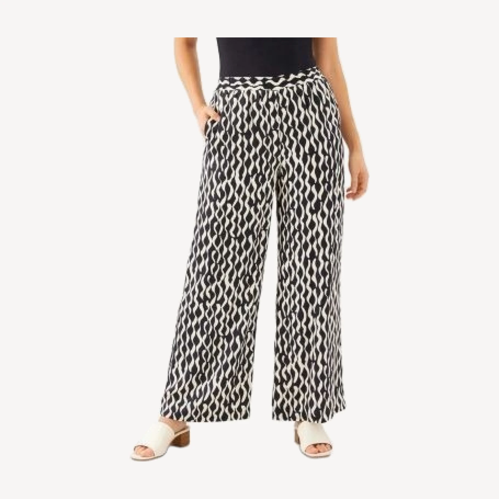 Karen Kane Satin Wide Leg Pants