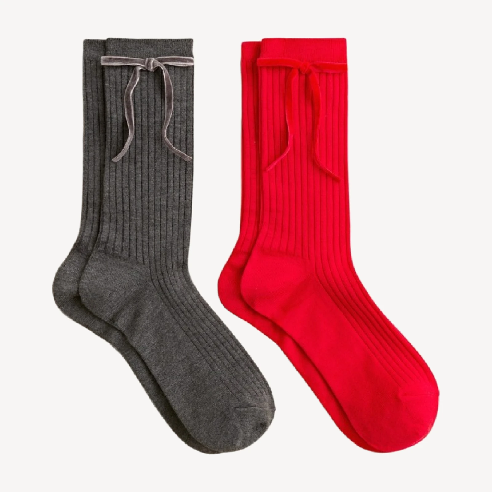 Bow trouser socks two-pack