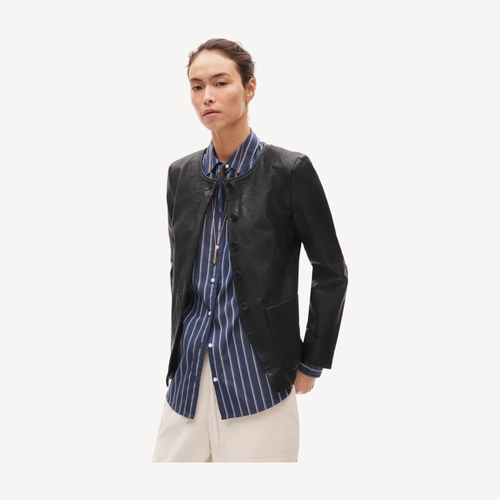 Leather lady jacket