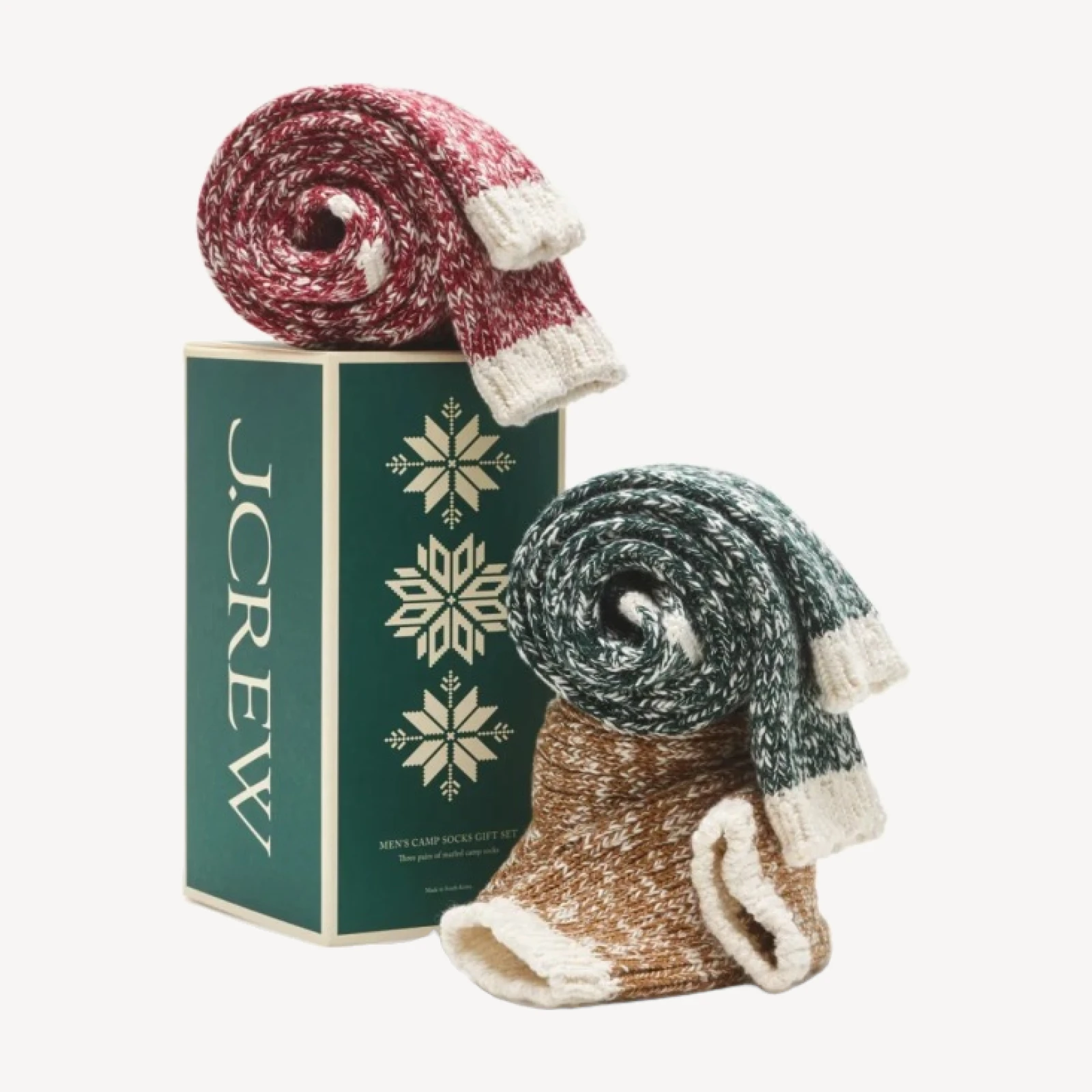 Cotton-blend marled socks three-pack