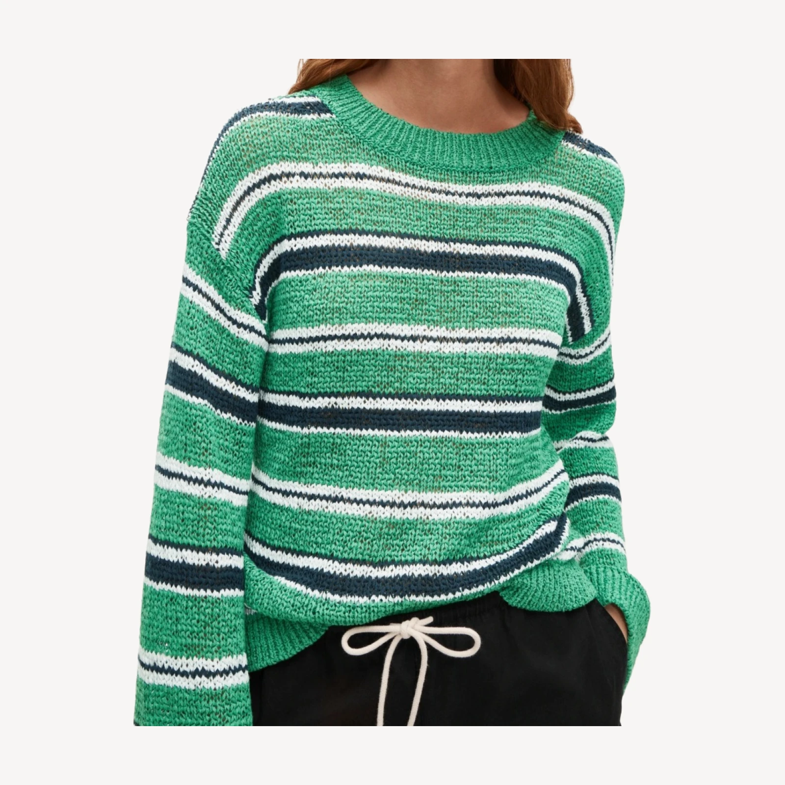 Montauk pullover sweater in multicolor stripe