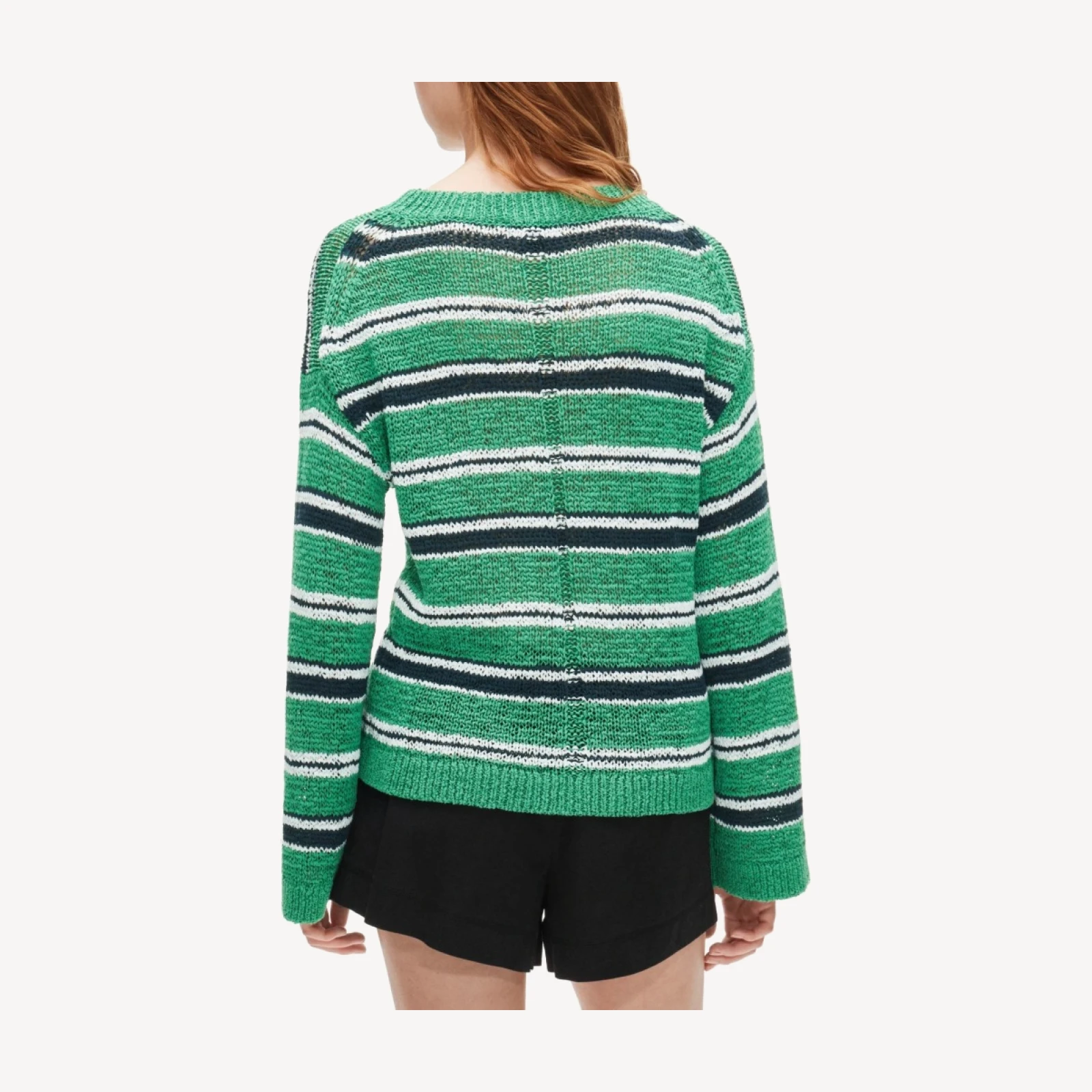 Montauk pullover sweater in multicolor stripe