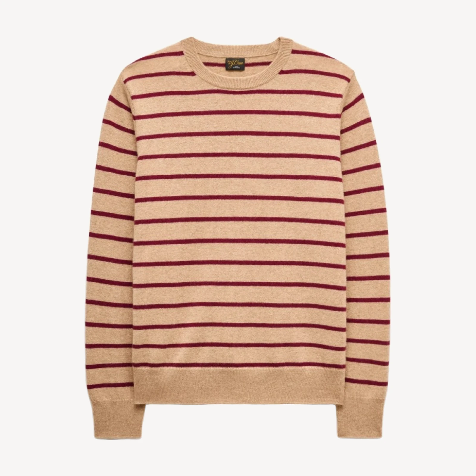 Cashmere crewneck sweater in stripe