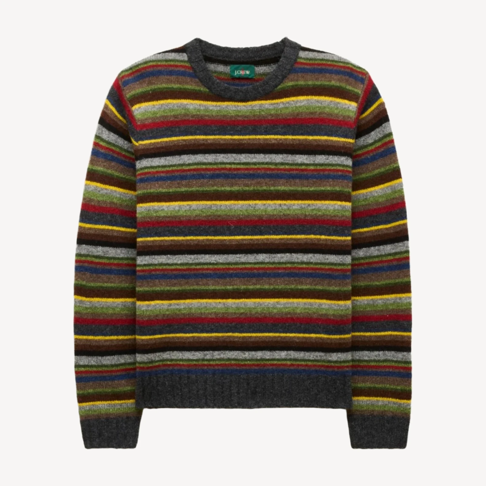 Wool sweater in multistripe
