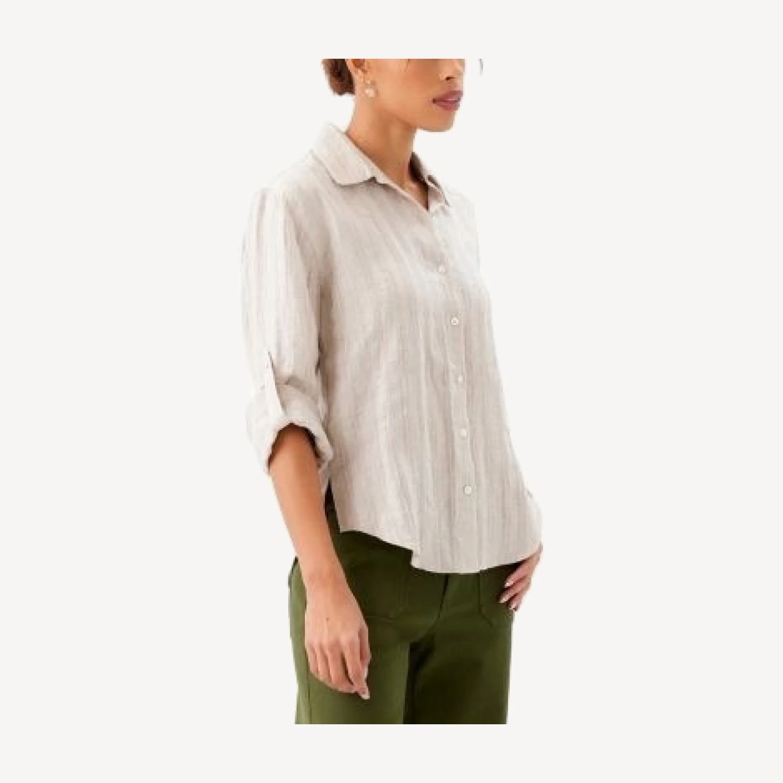 Karen Kane Linen Textured Shirt