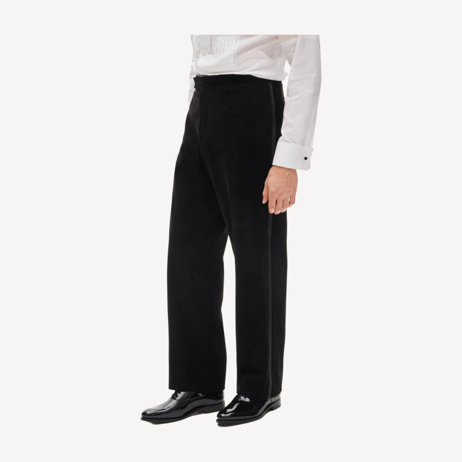Relaxed-fit tuxedo pant in Italian cotton corduroy