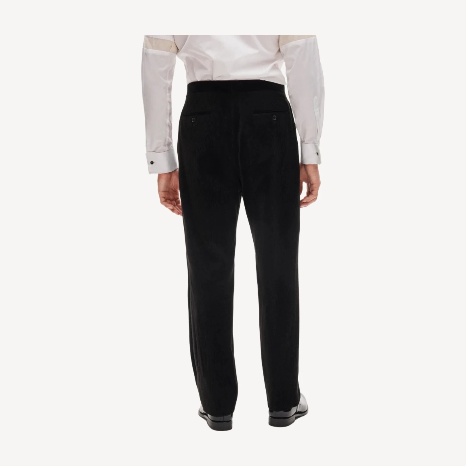Relaxed-fit tuxedo pant in Italian cotton corduroy
