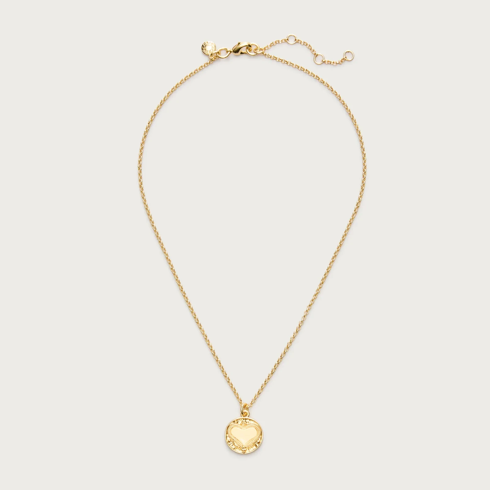 Heart coin pendant necklace