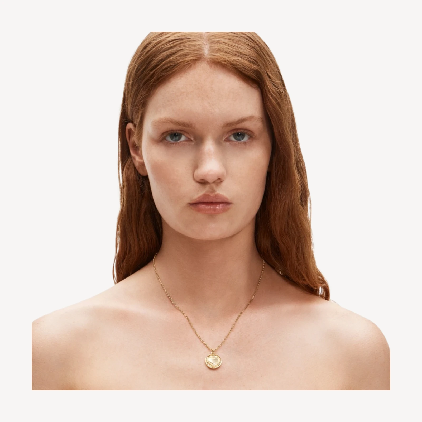 Heart coin pendant necklace