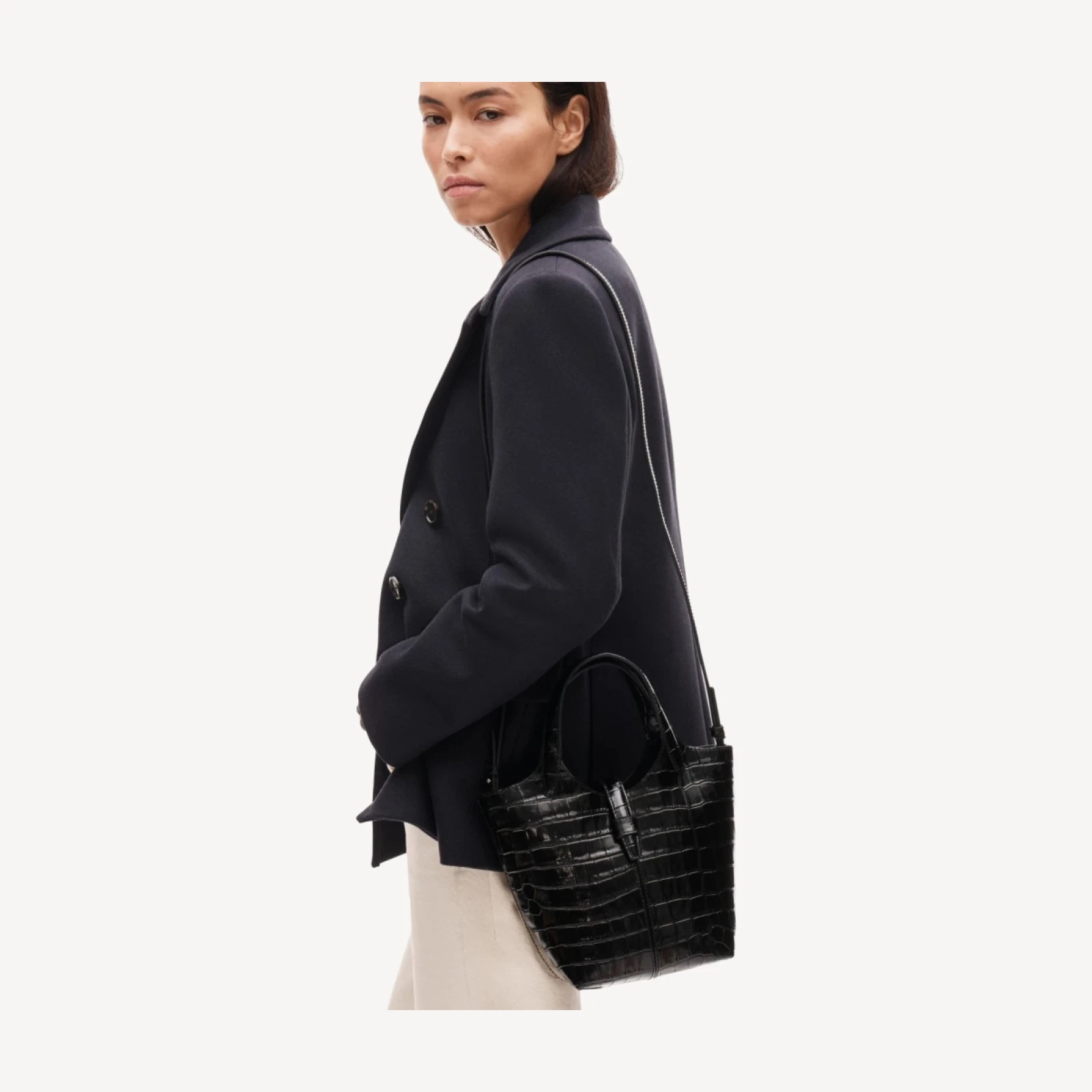 Yorke bag in croc-embossed leather