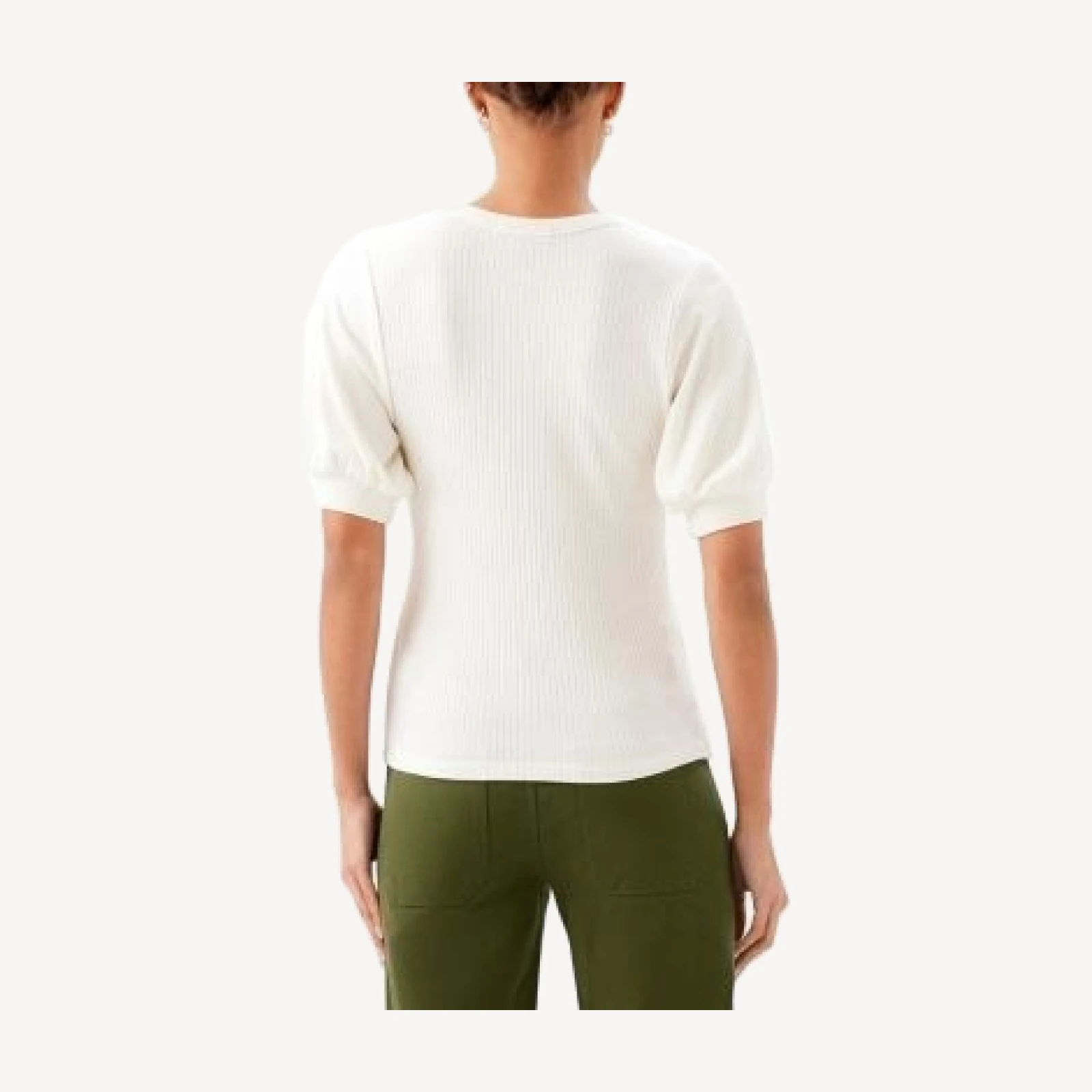 Karen Kane Ribbed Puffed Sleeve Top