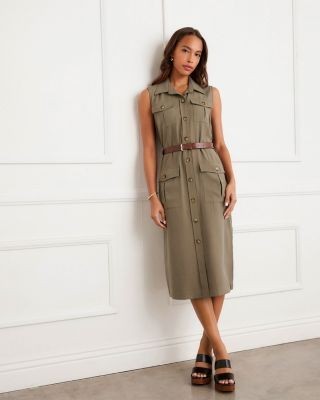 Karen Kane Sleeveless Midi Shirtdress