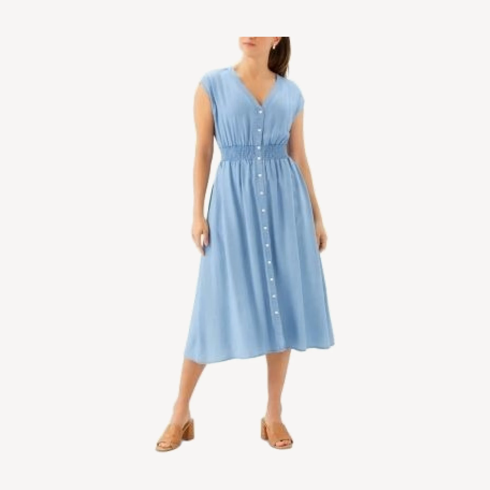 Karen Kane Smocked Waist Midi Dress
