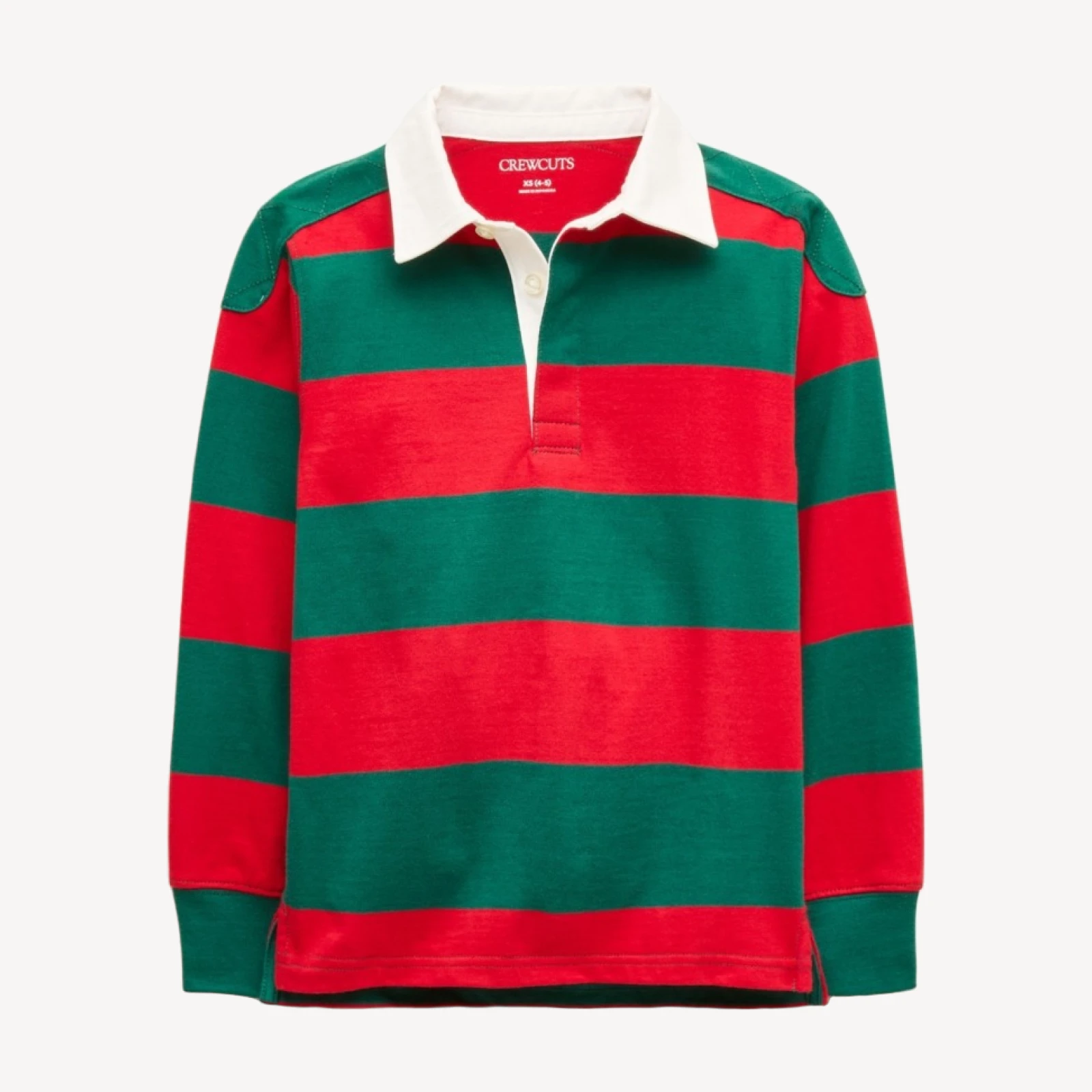 Kids' junior varsity rugby polo shirt with patches