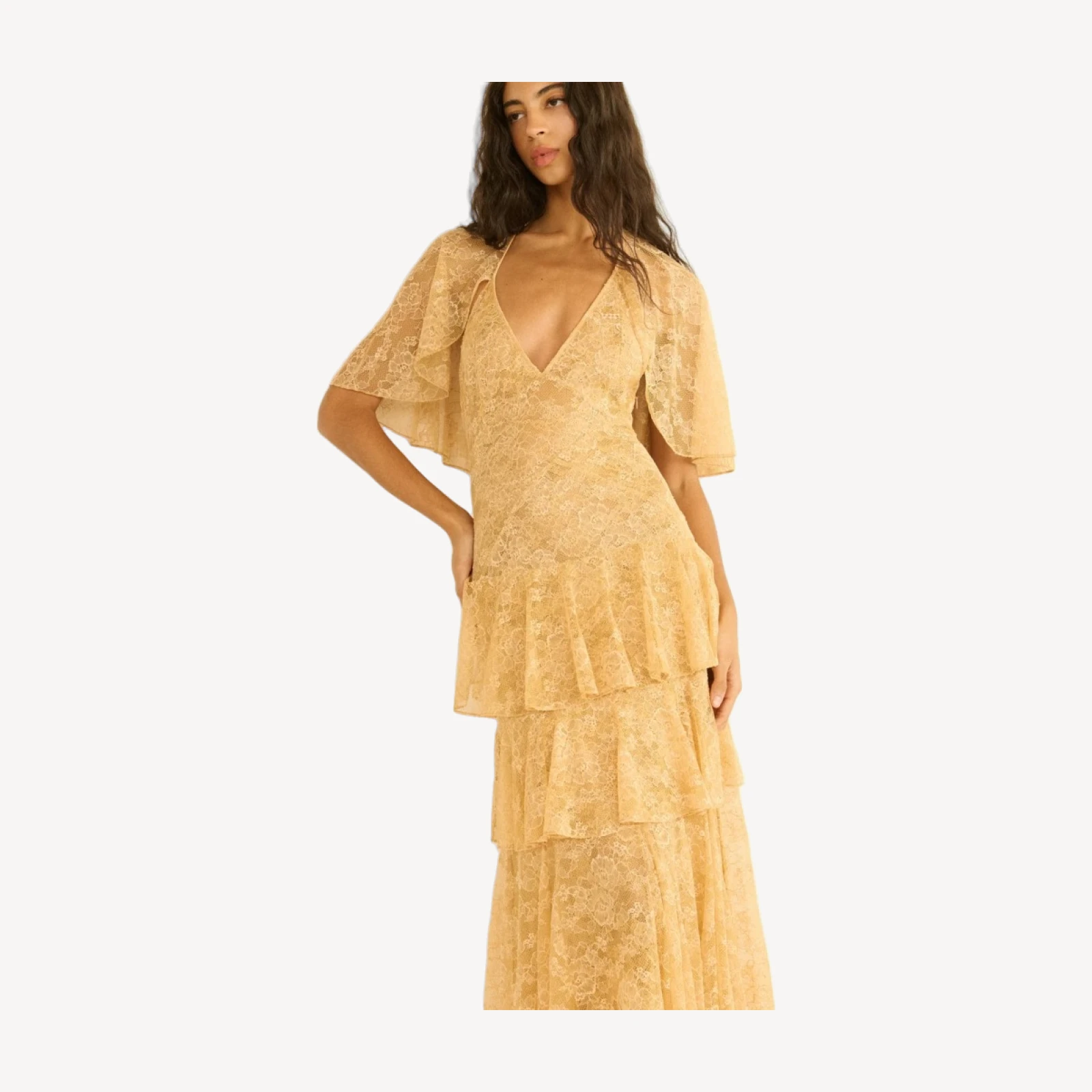 GWYNETH DRESS -- BEIGE PEARL