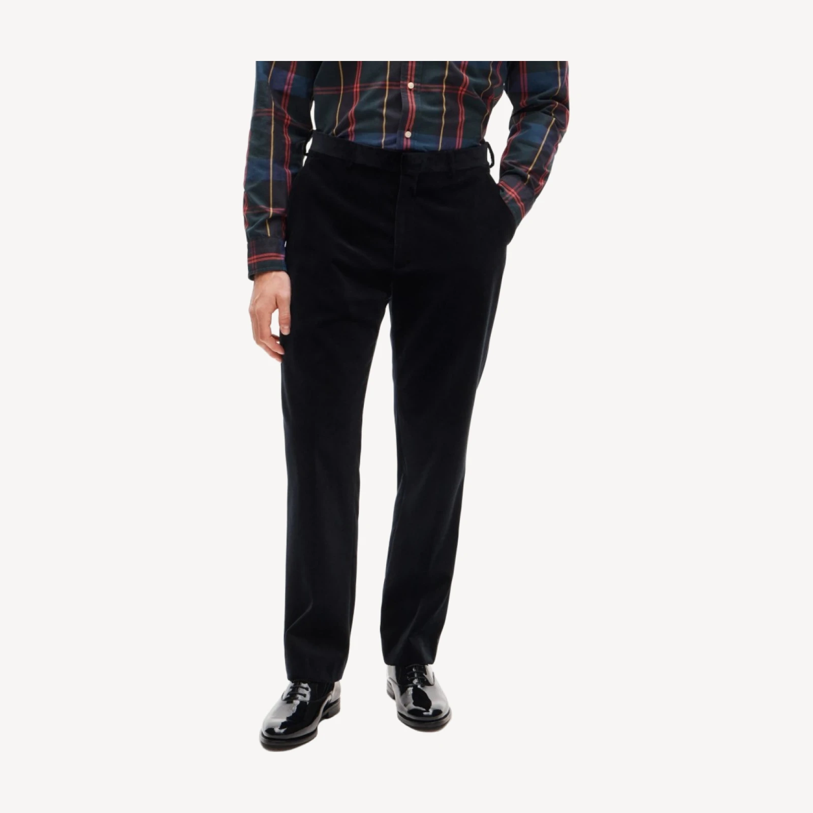 Crosby Classic-fit suit pant in velvet