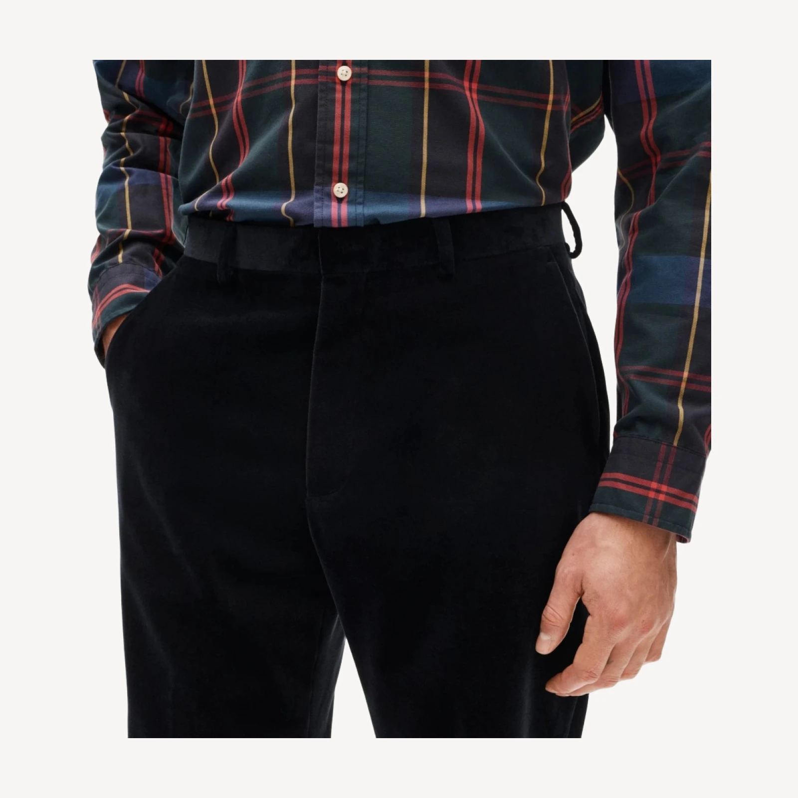 Crosby Classic-fit suit pant in velvet