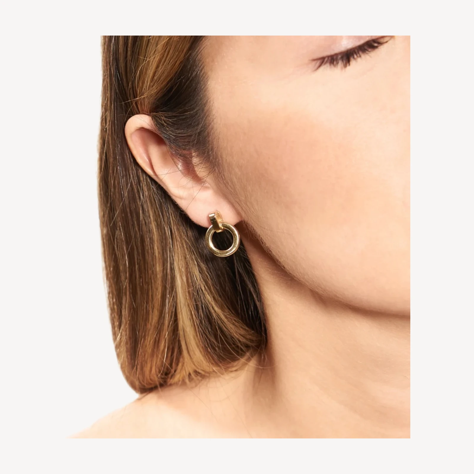 Odette New York® Beau hoop earrings in brass
