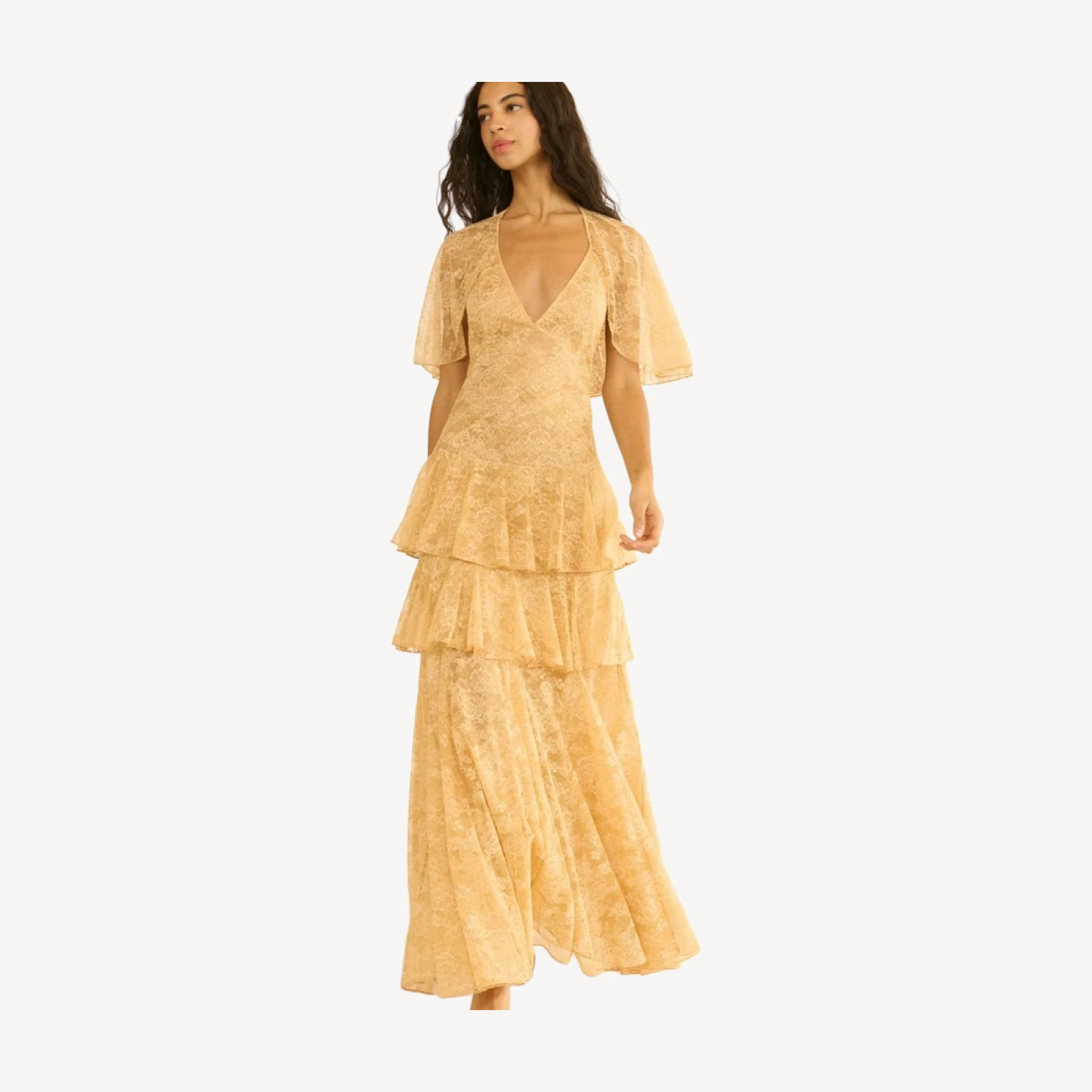 GWYNETH DRESS -- BEIGE PEARL