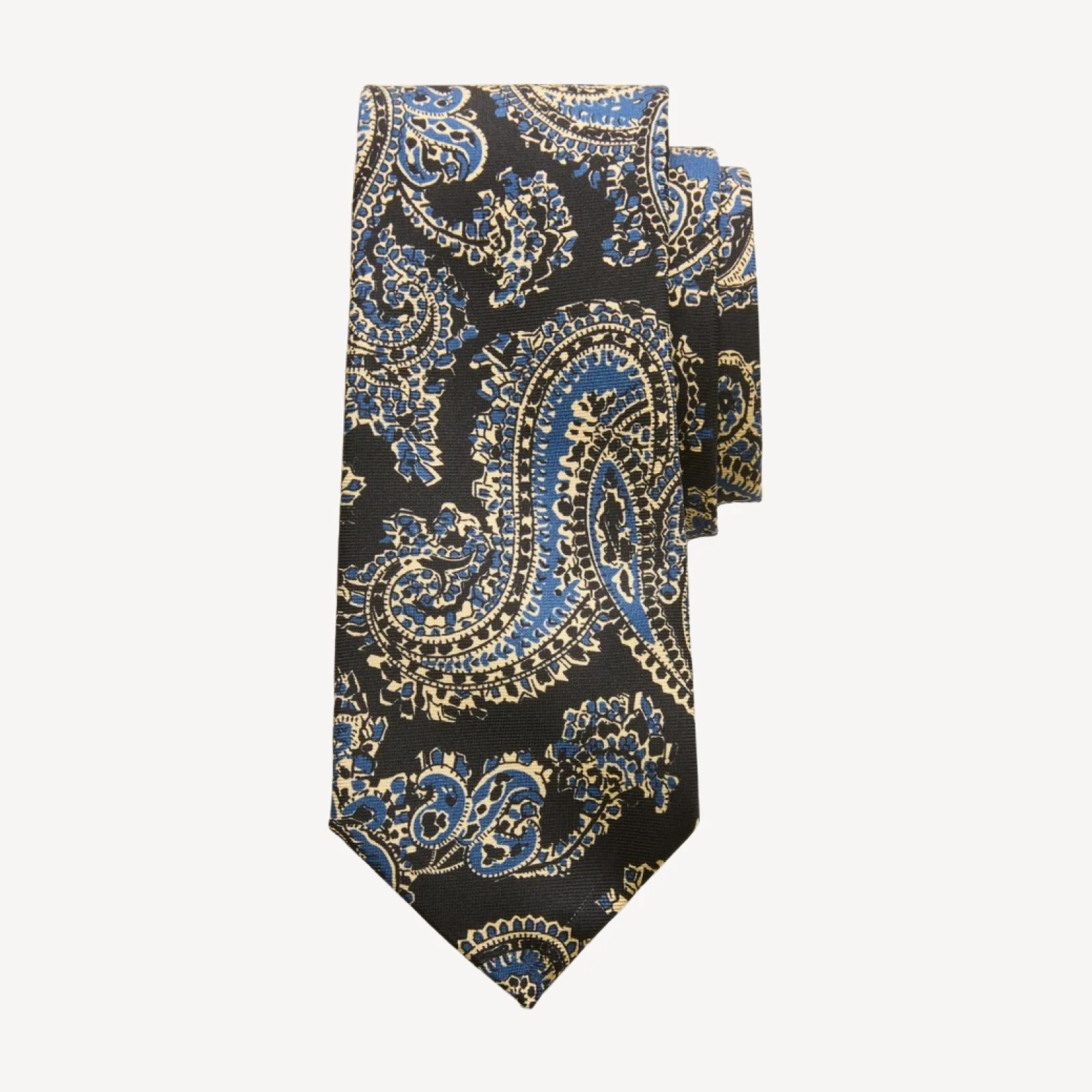 Italian silk wide tie in print