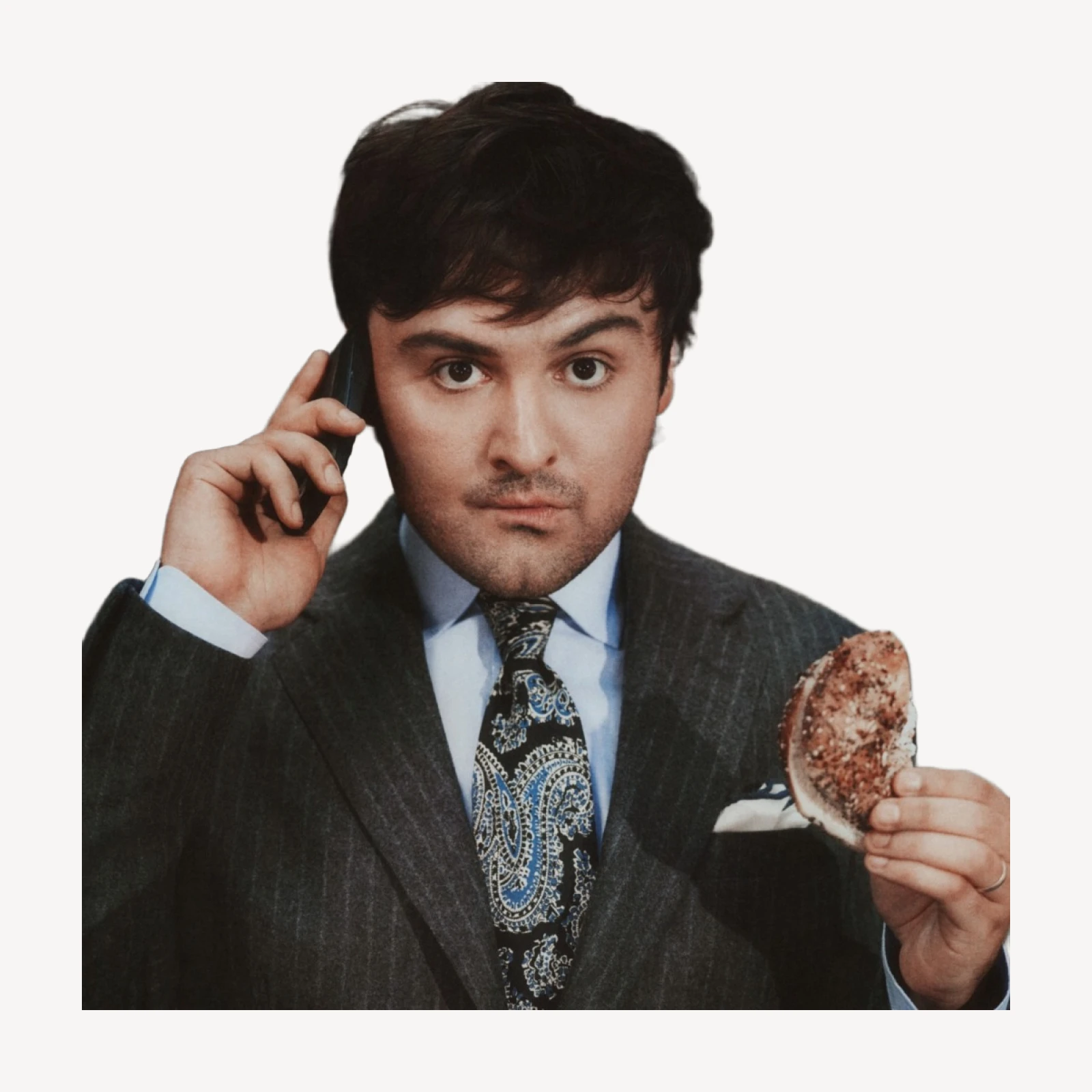 Italian silk wide tie in print