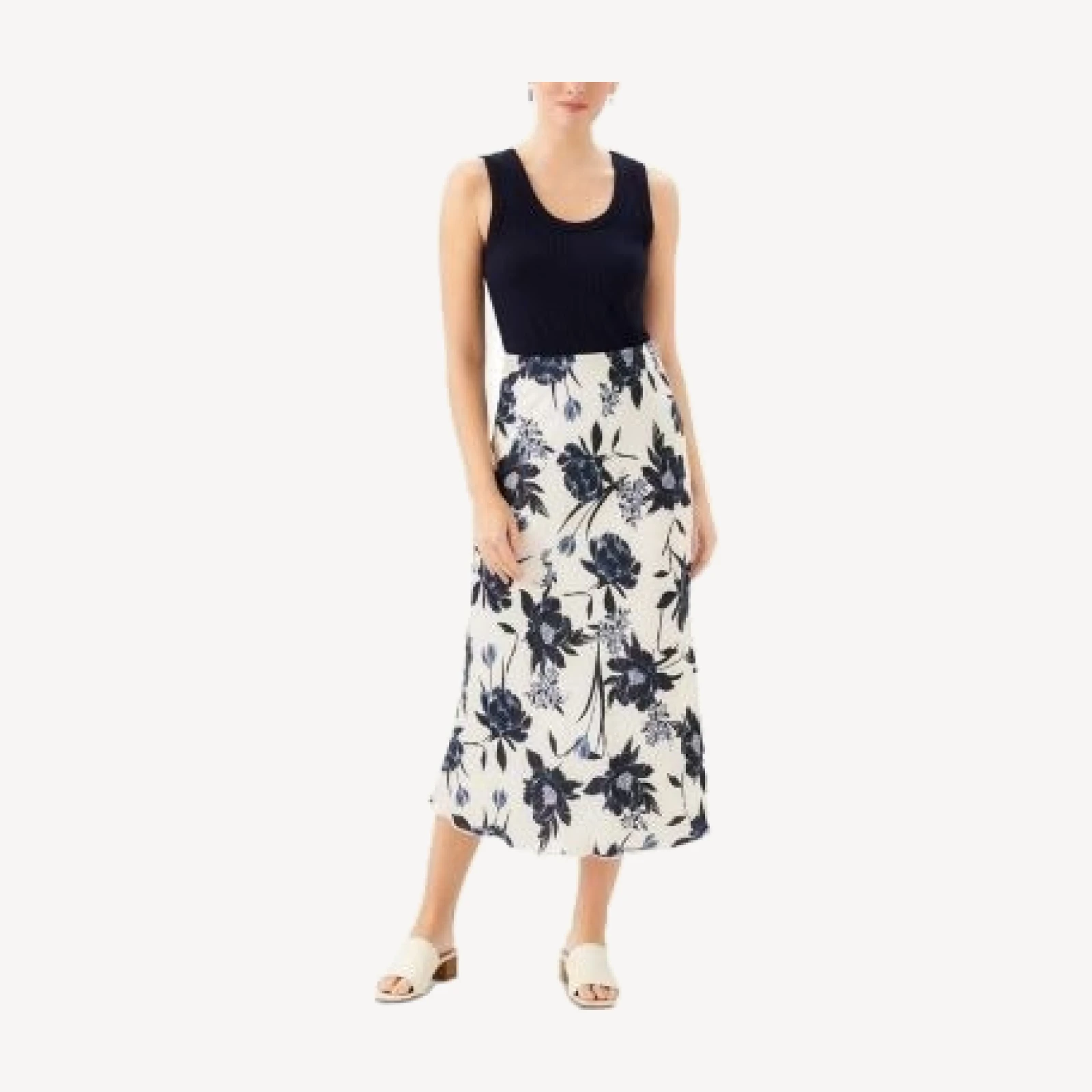 Karen Kane Satin Bias Cut Skirt