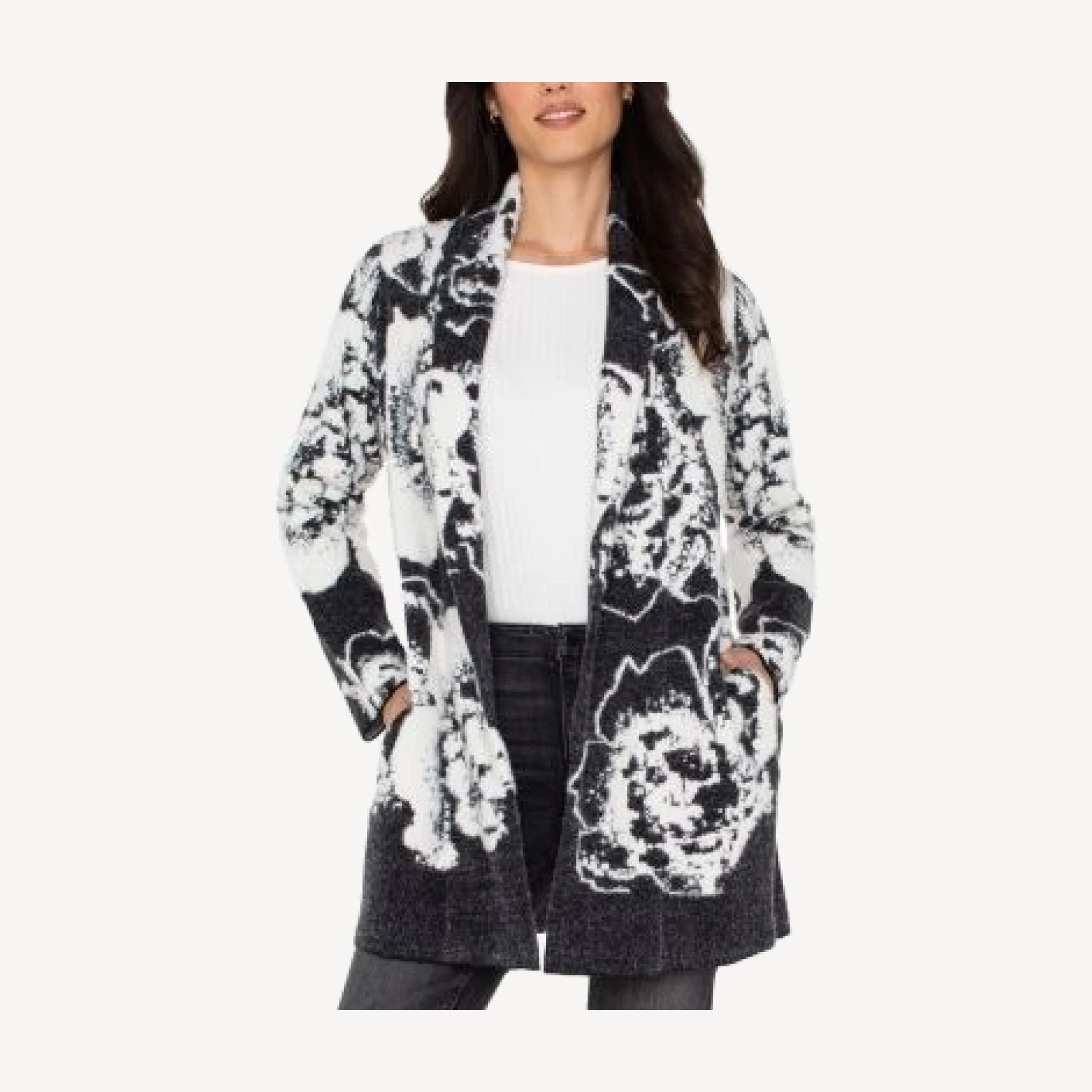 Liverpool Los Angeles Shawl Collar Open Cardigan