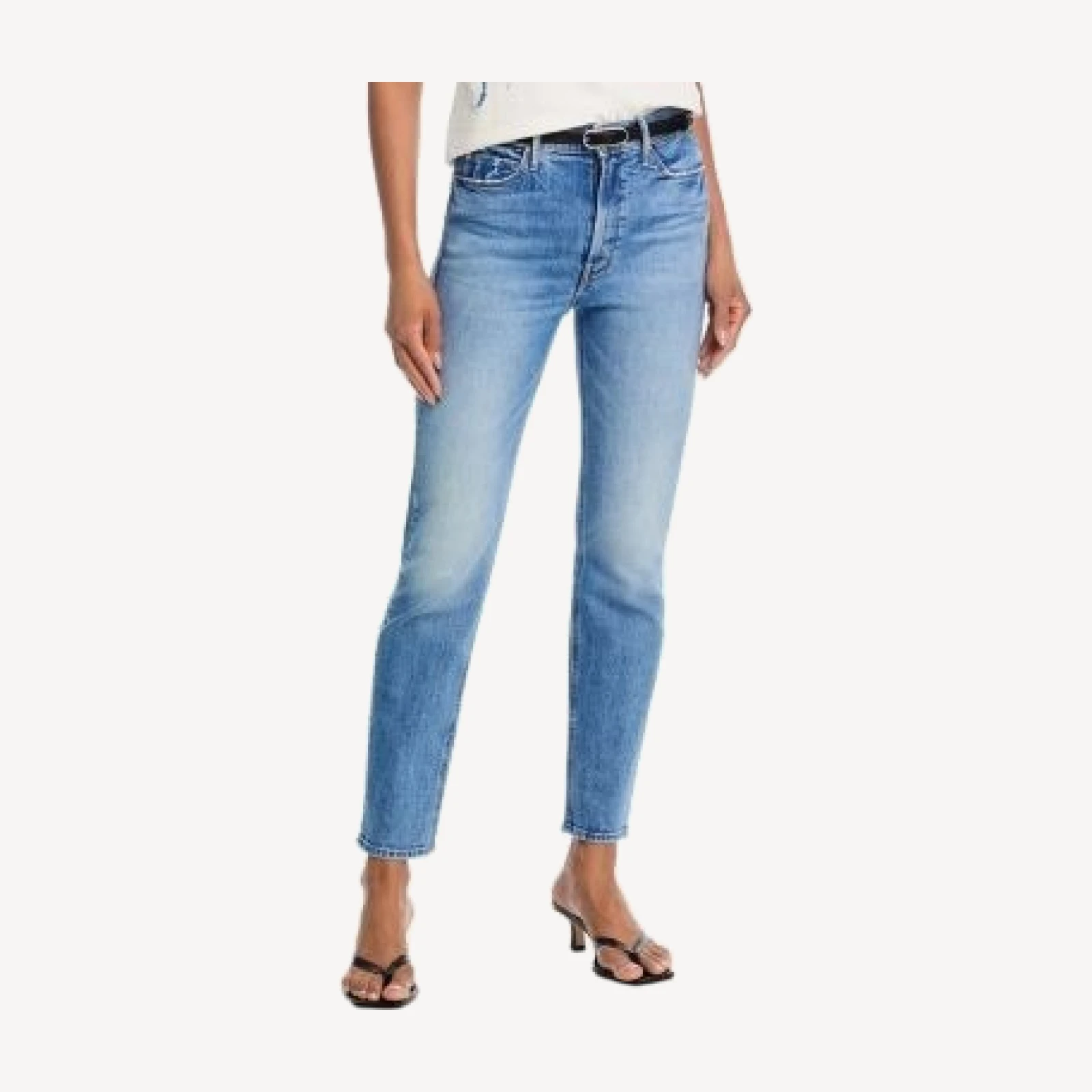 Mother The Dazzler Flood High Rise Jeans in Trucks Are For Girls