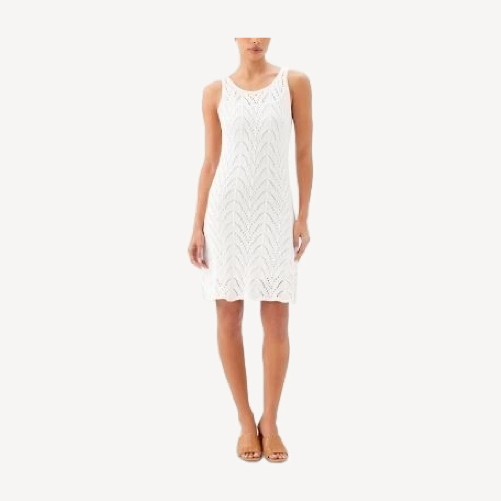 Karen Kane Sleeveless Crocheted Dress