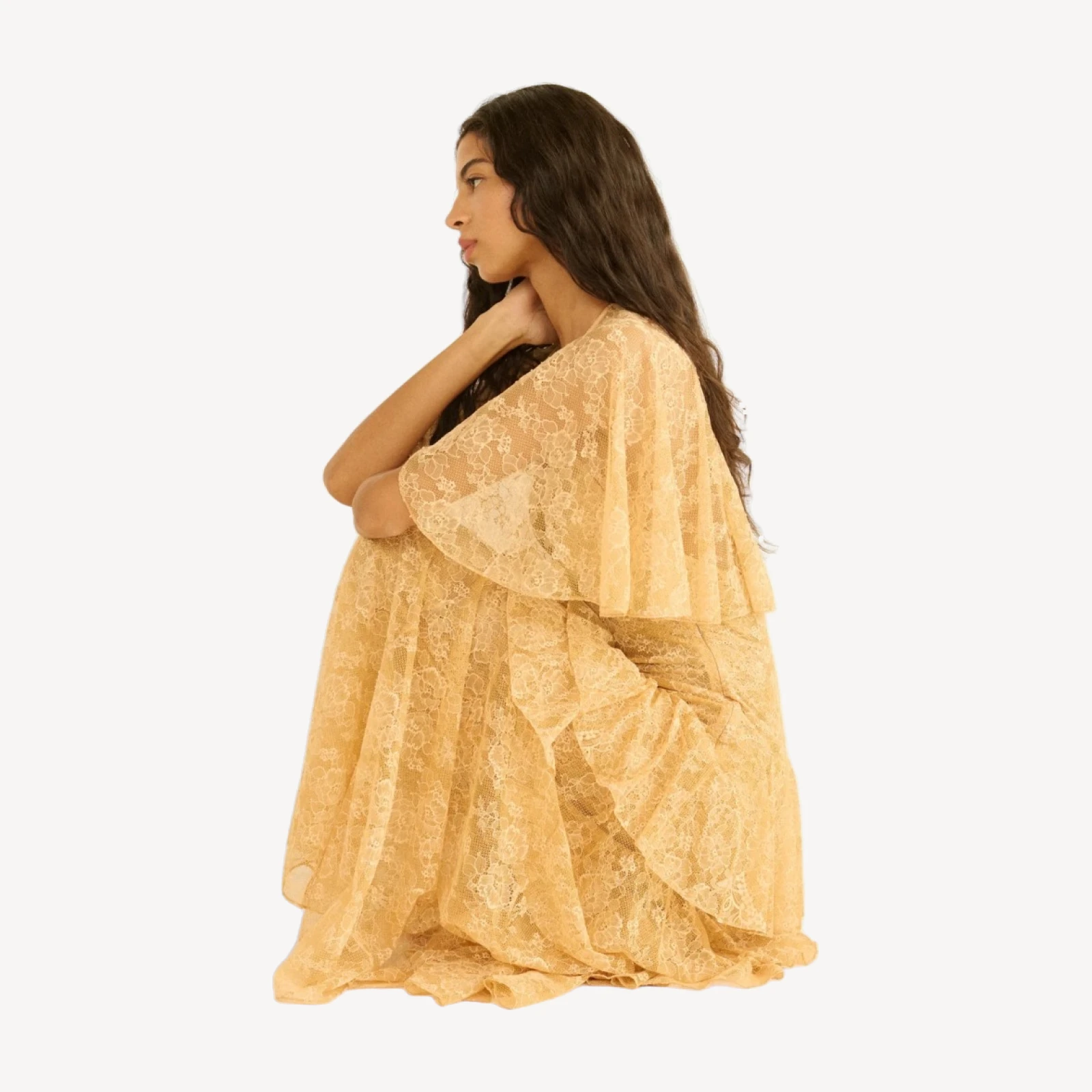 GWYNETH DRESS -- BEIGE PEARL