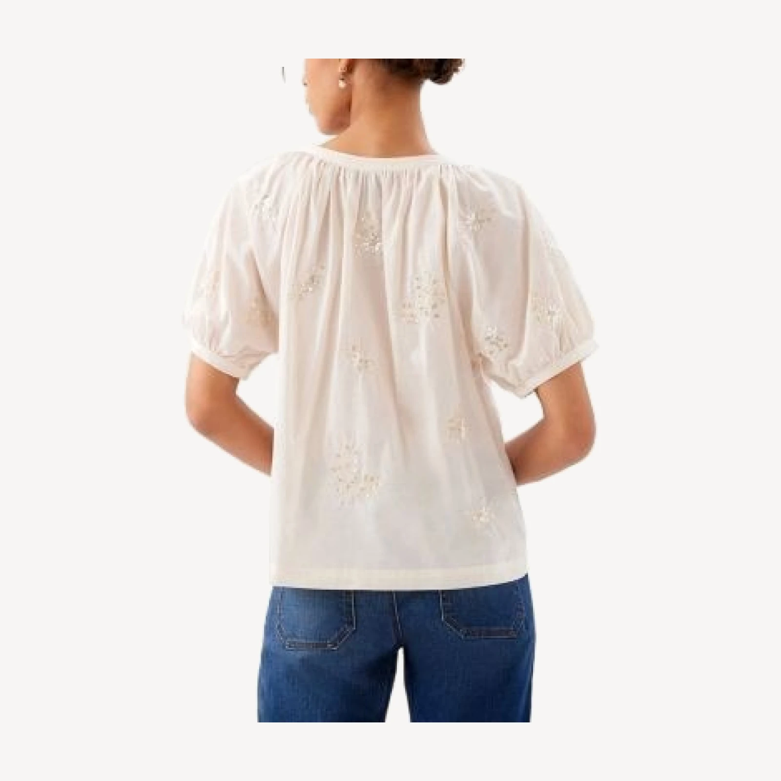Karen Kane Embroidered Peasant Blouse