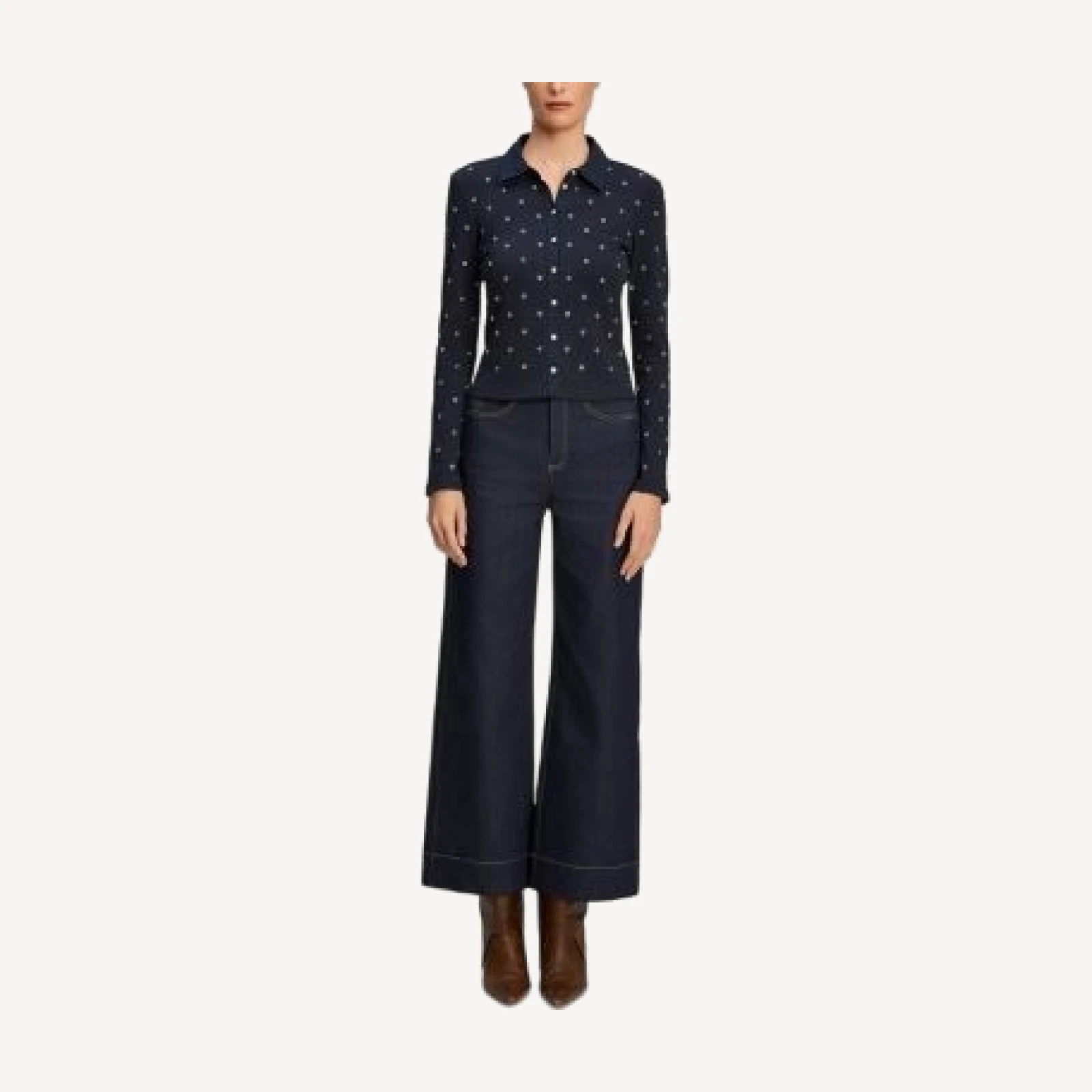 Cinq a Sept Jensyn Grommet Cotton Stretch Top