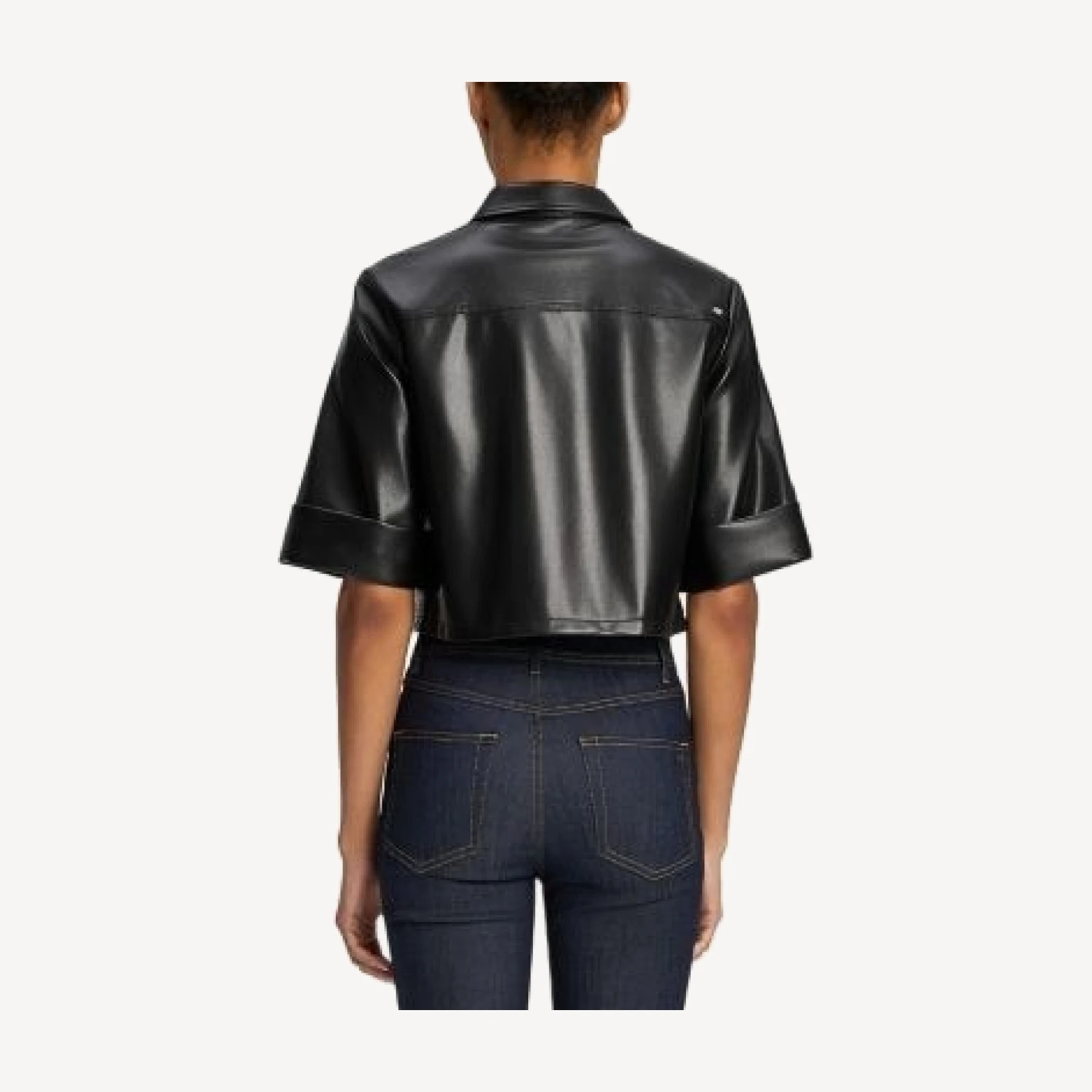 Cinq a Sept Aiden Faux Leather Top