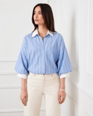 Karen Kane Lantern Sleeve Shirt