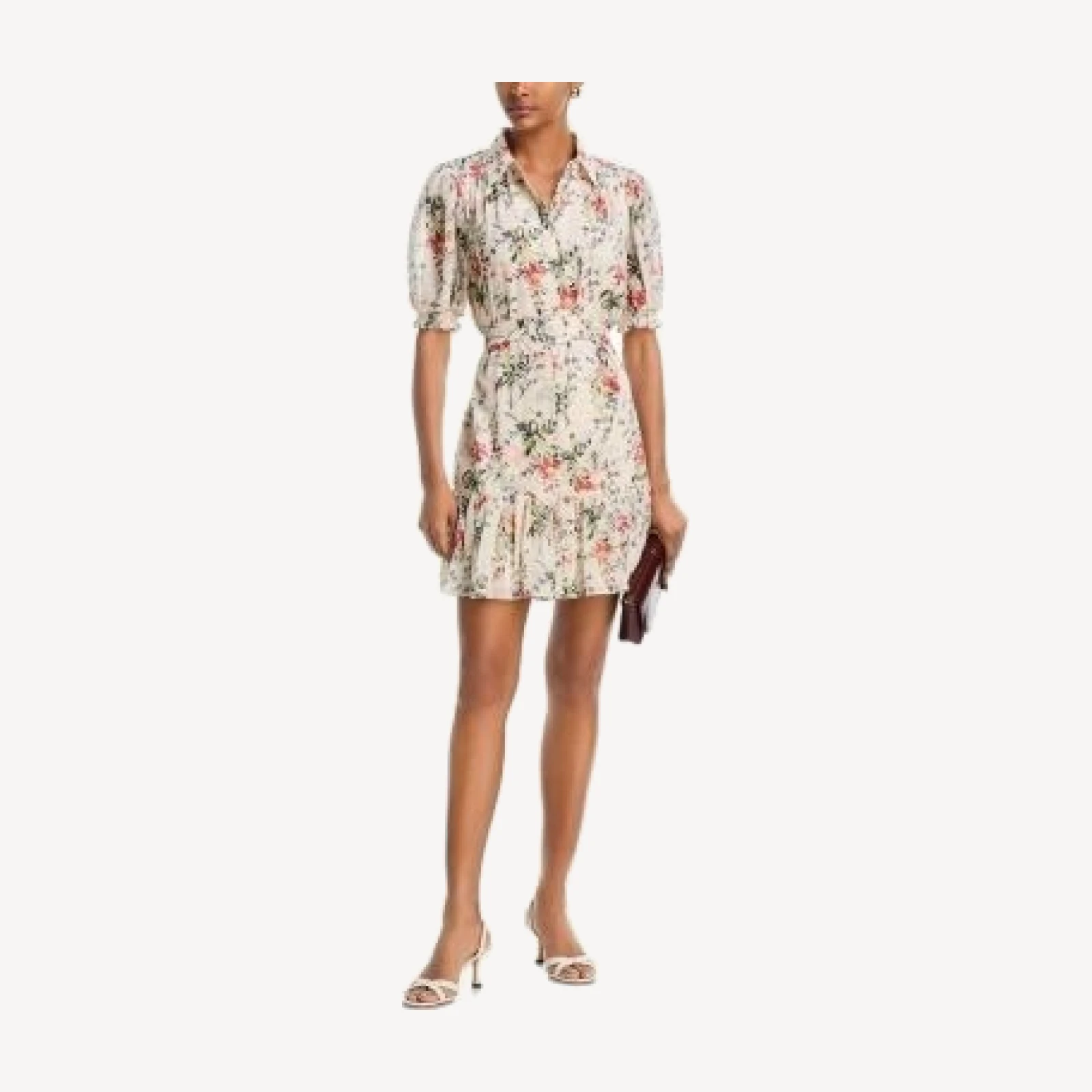 Cinq a Sept Wildflowr Loveletter Halbini Floral Mini Dress