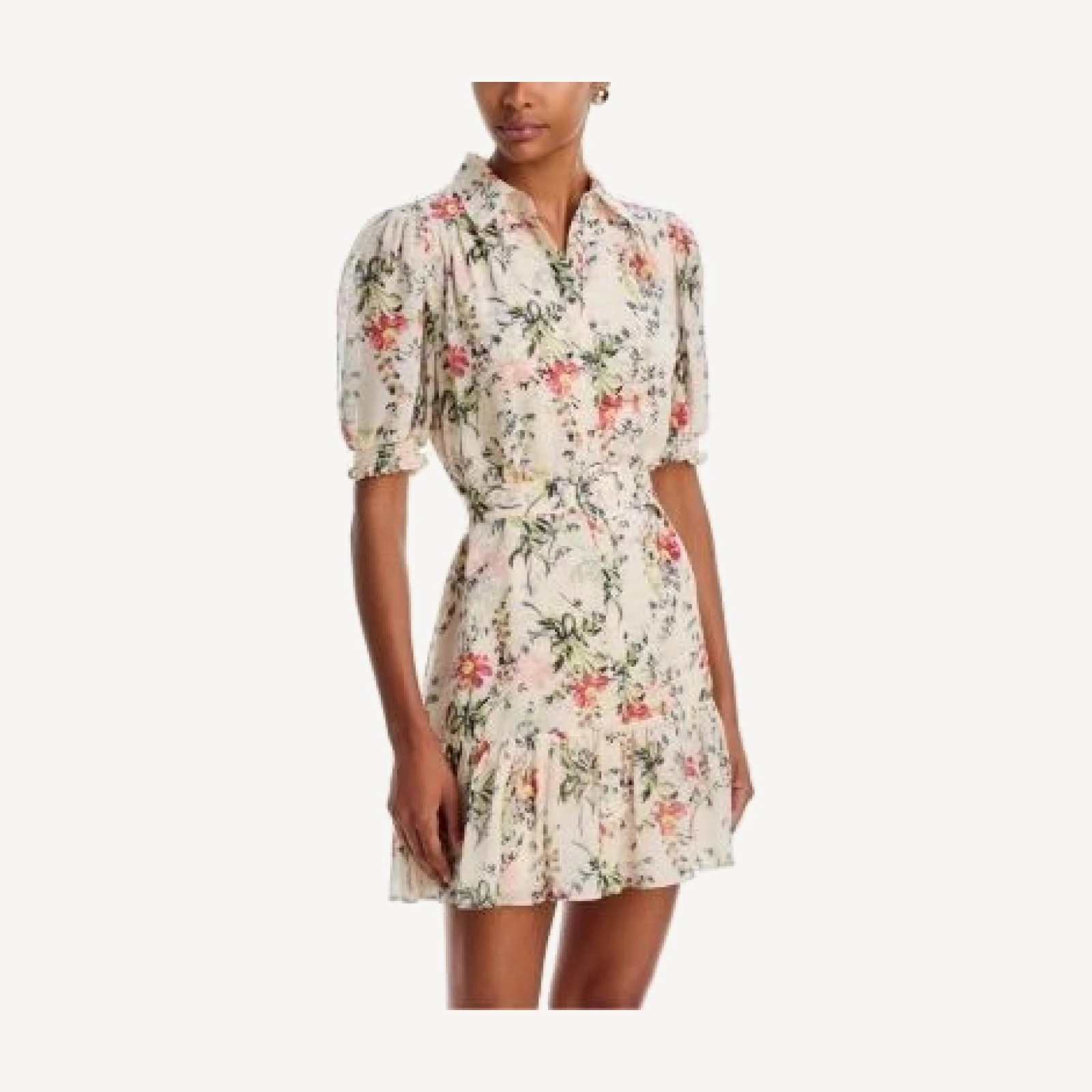 Cinq a Sept Wildflowr Loveletter Halbini Floral Mini Dress