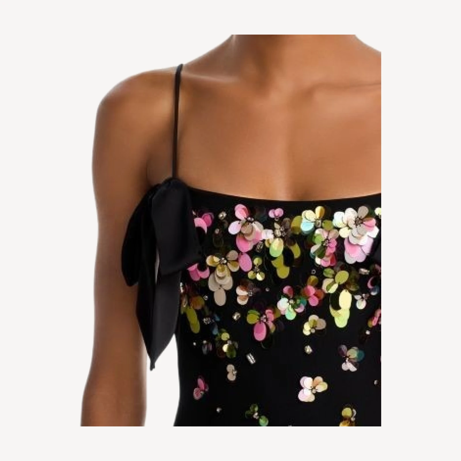 Cinq a Sept Waterfall Paillette Sequin Midi Dress