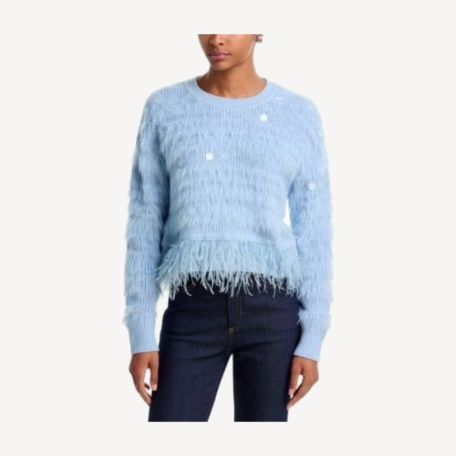 Cinq a Sept Vivi Paillette Wool Blend Sweater