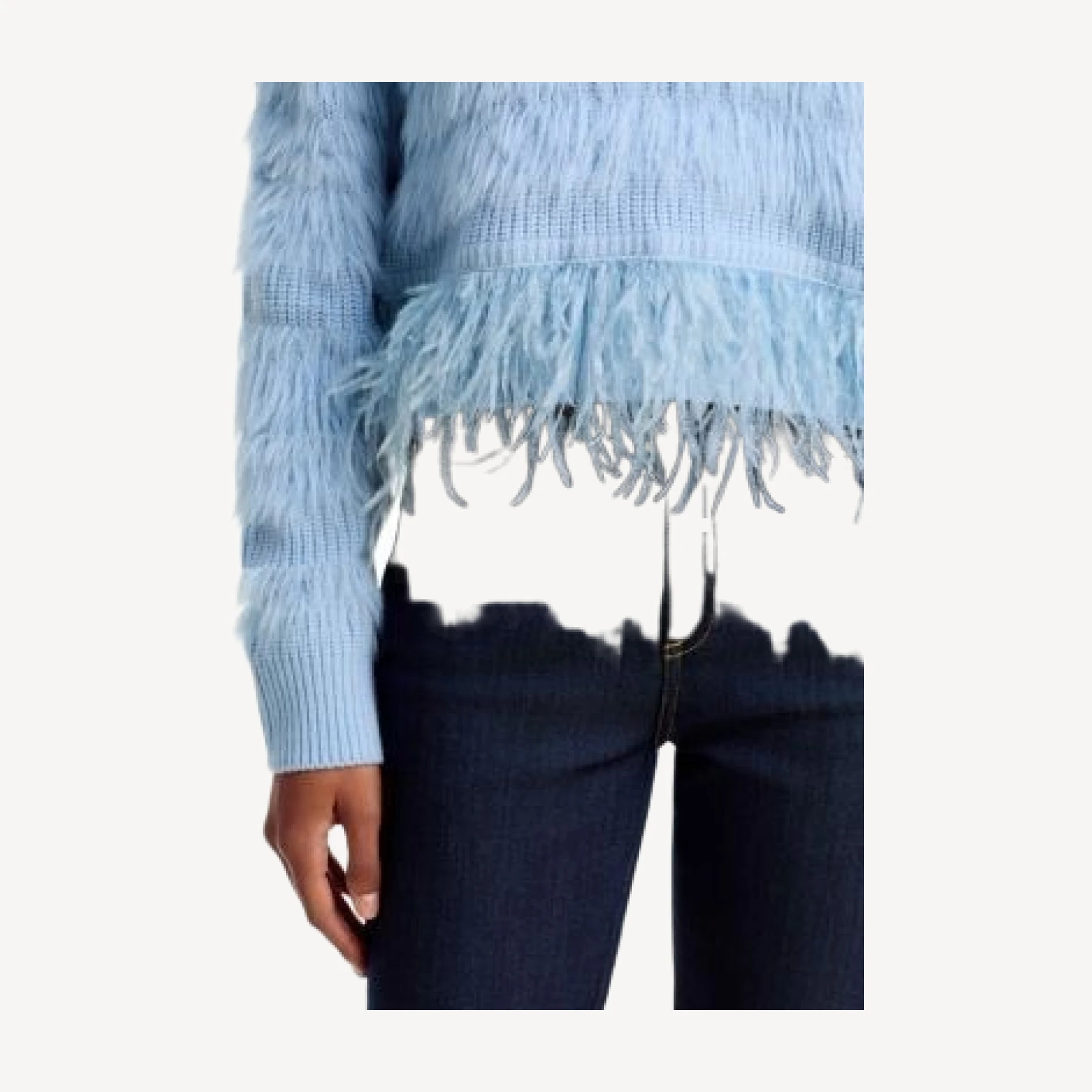 Cinq a Sept Vivi Paillette Wool Blend Sweater