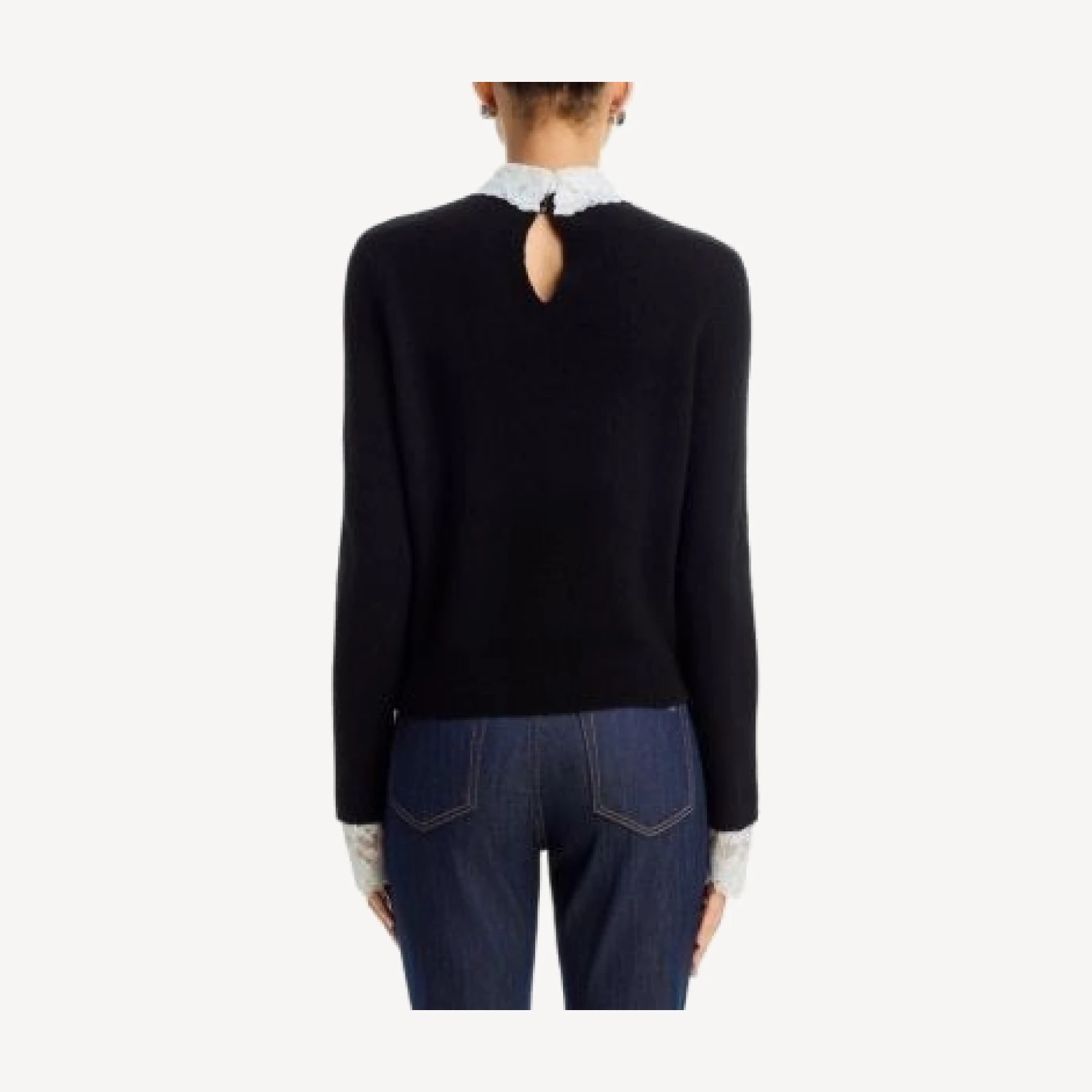 Cinq a Sept Trisha Wool Blend Collared Sweater