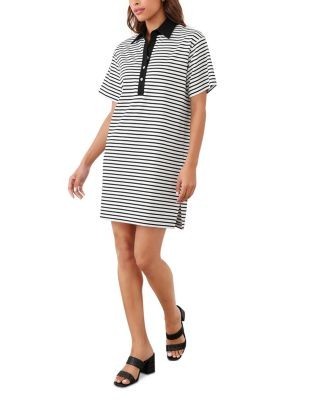 Karen Kane Stripe Short Sleeve Polo Dress