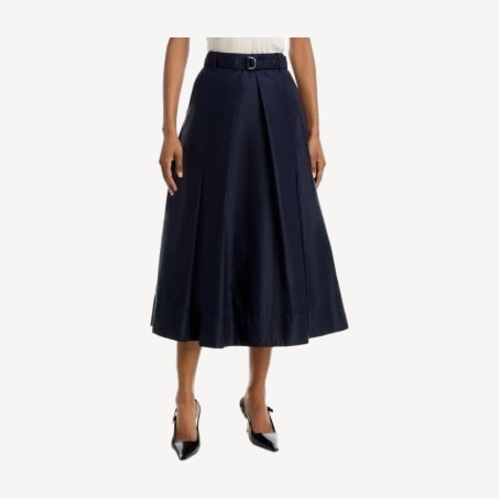 Cinq a Sept Zia Pleated A Line Midi Skirt