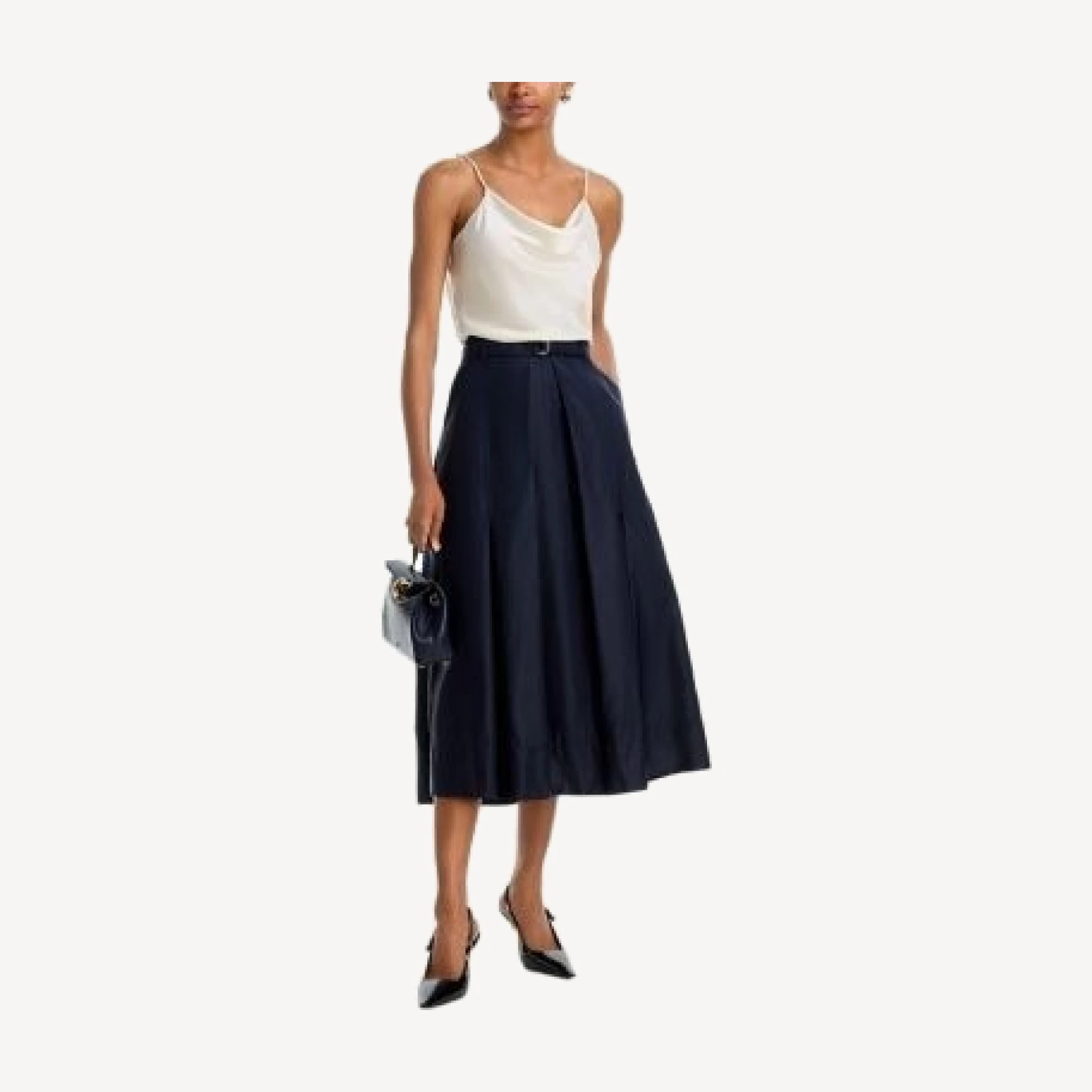 Cinq a Sept Zia Pleated A Line Midi Skirt