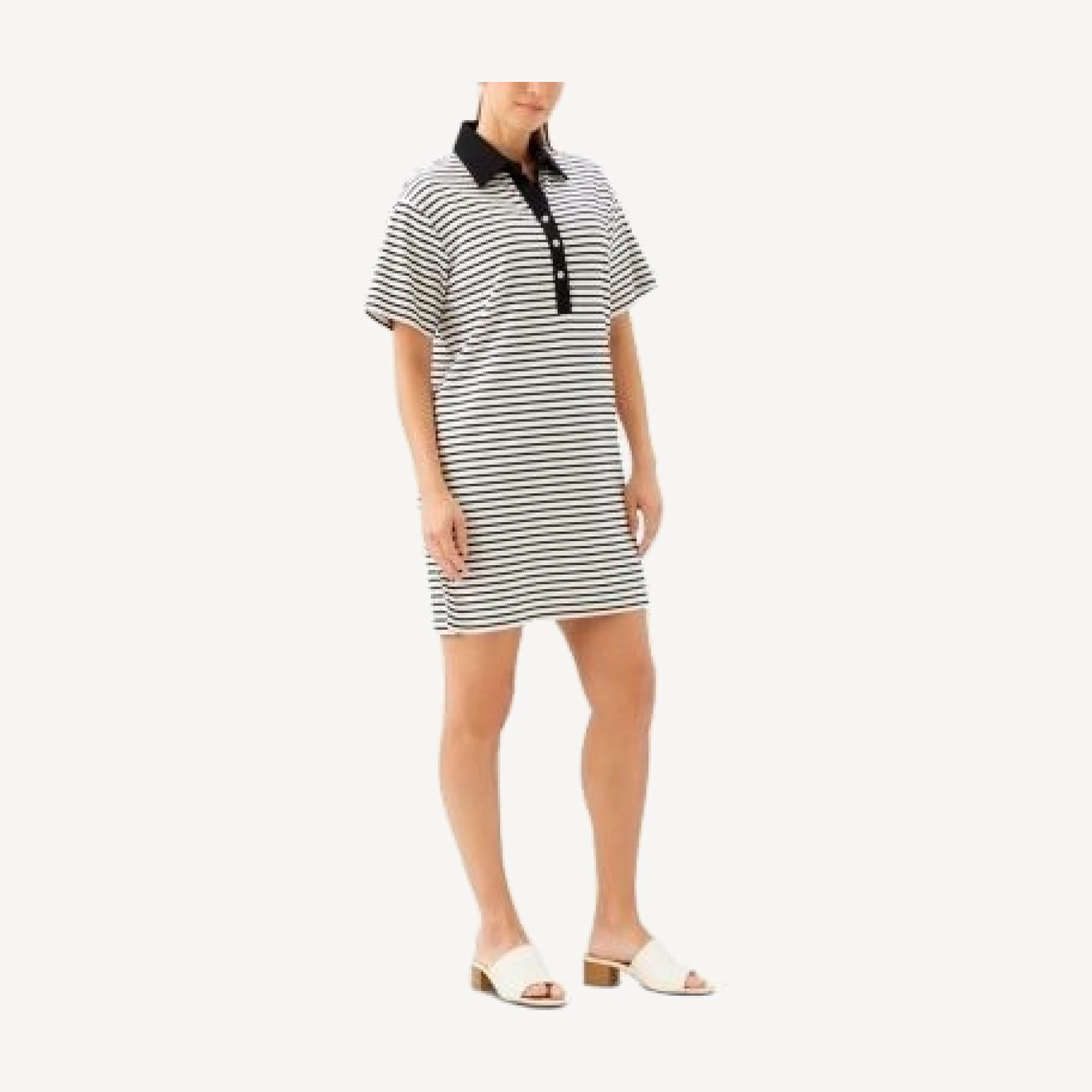 Karen Kane Stripe Short Sleeve Polo Dress